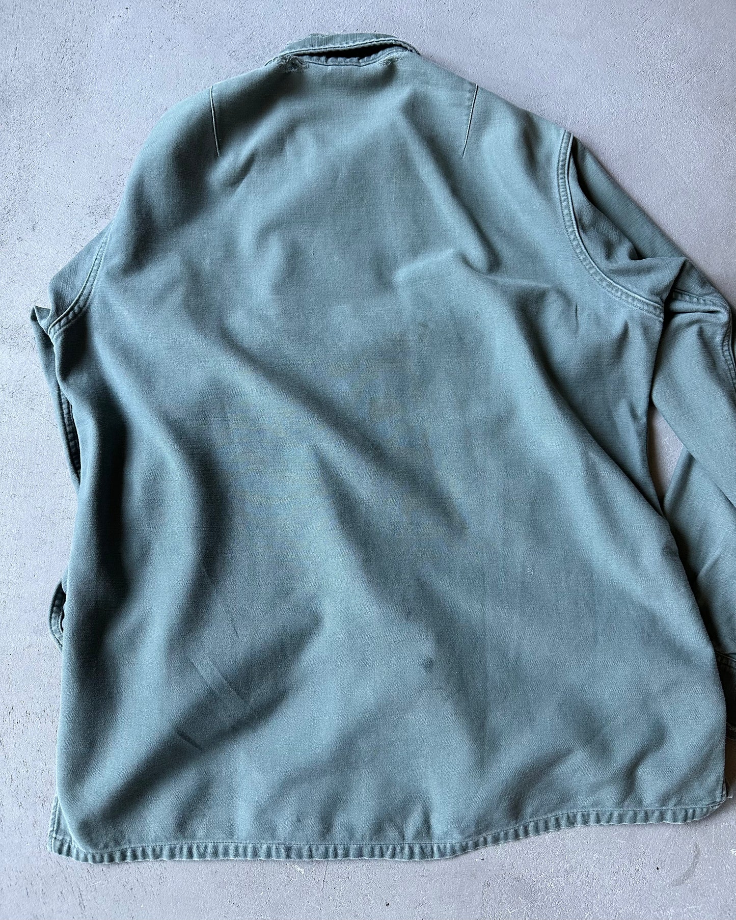 1970s - Distressed Green Military Shirt - S
