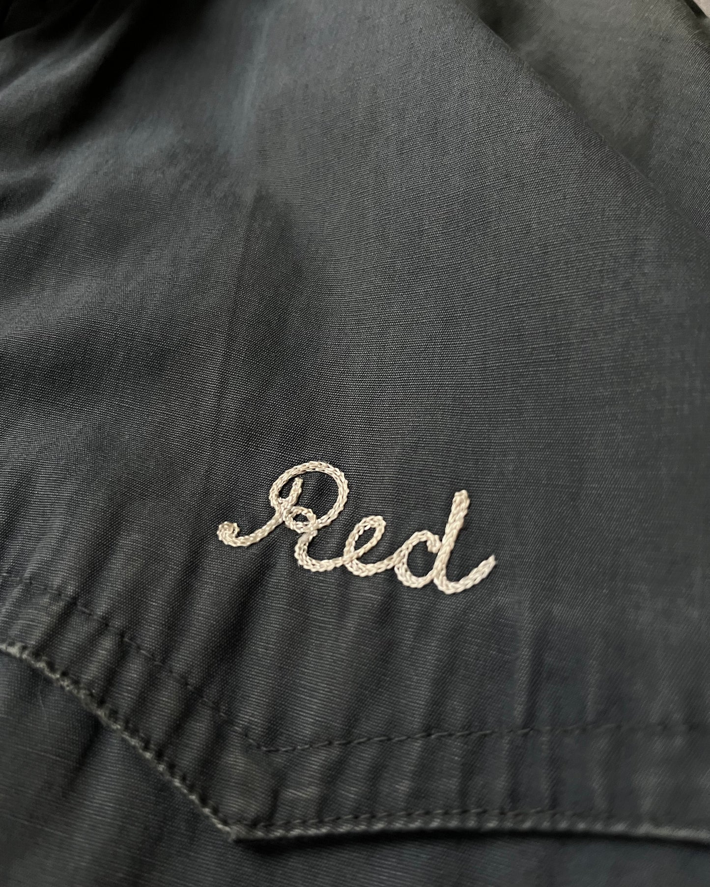 1960s - Distressed Charcoal Gaudio's Chainstitch Jacket - L