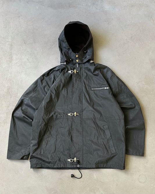 2000s - Black Fireman Rain Coat - XL