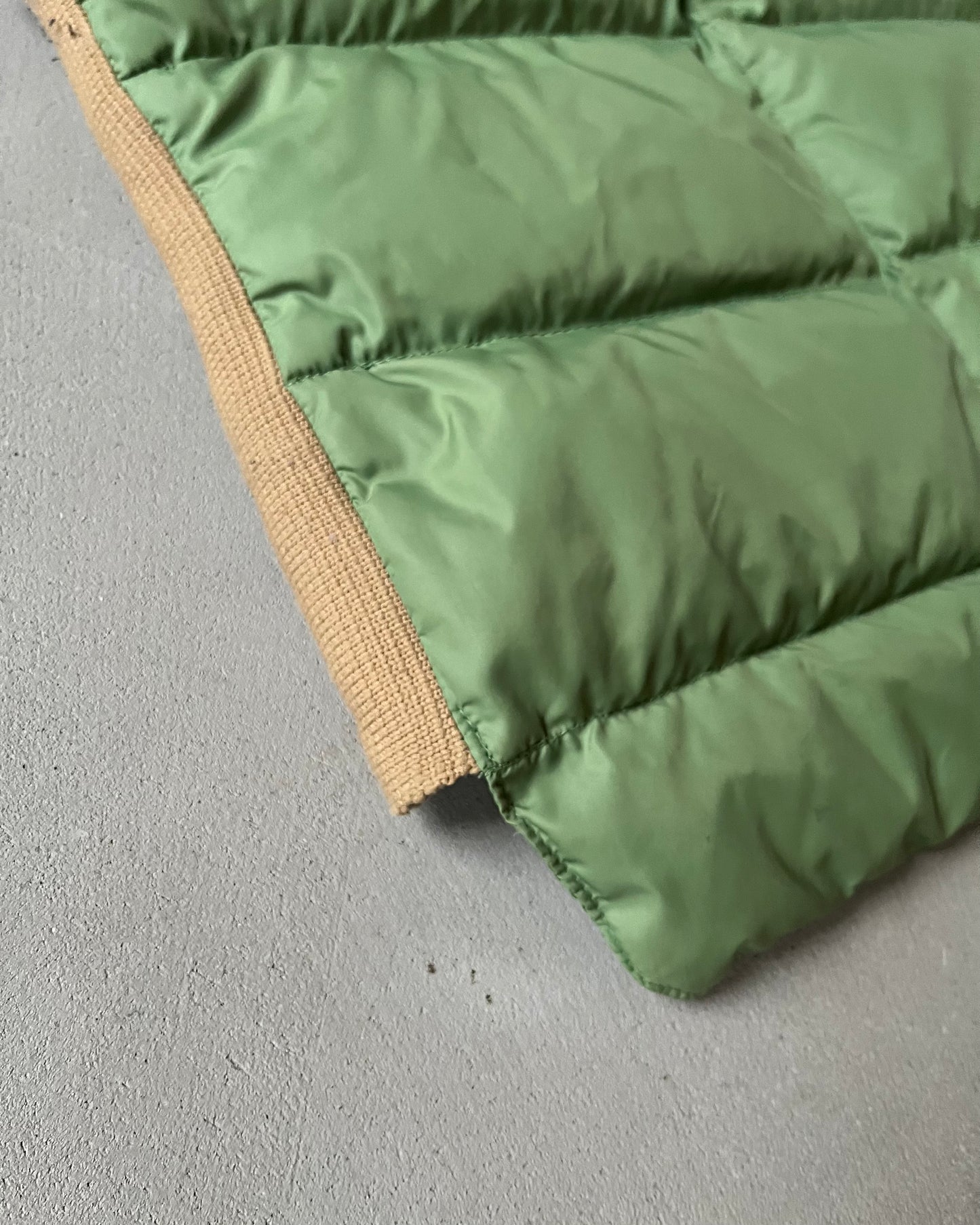 1970s - Green Puffer Vest - XS