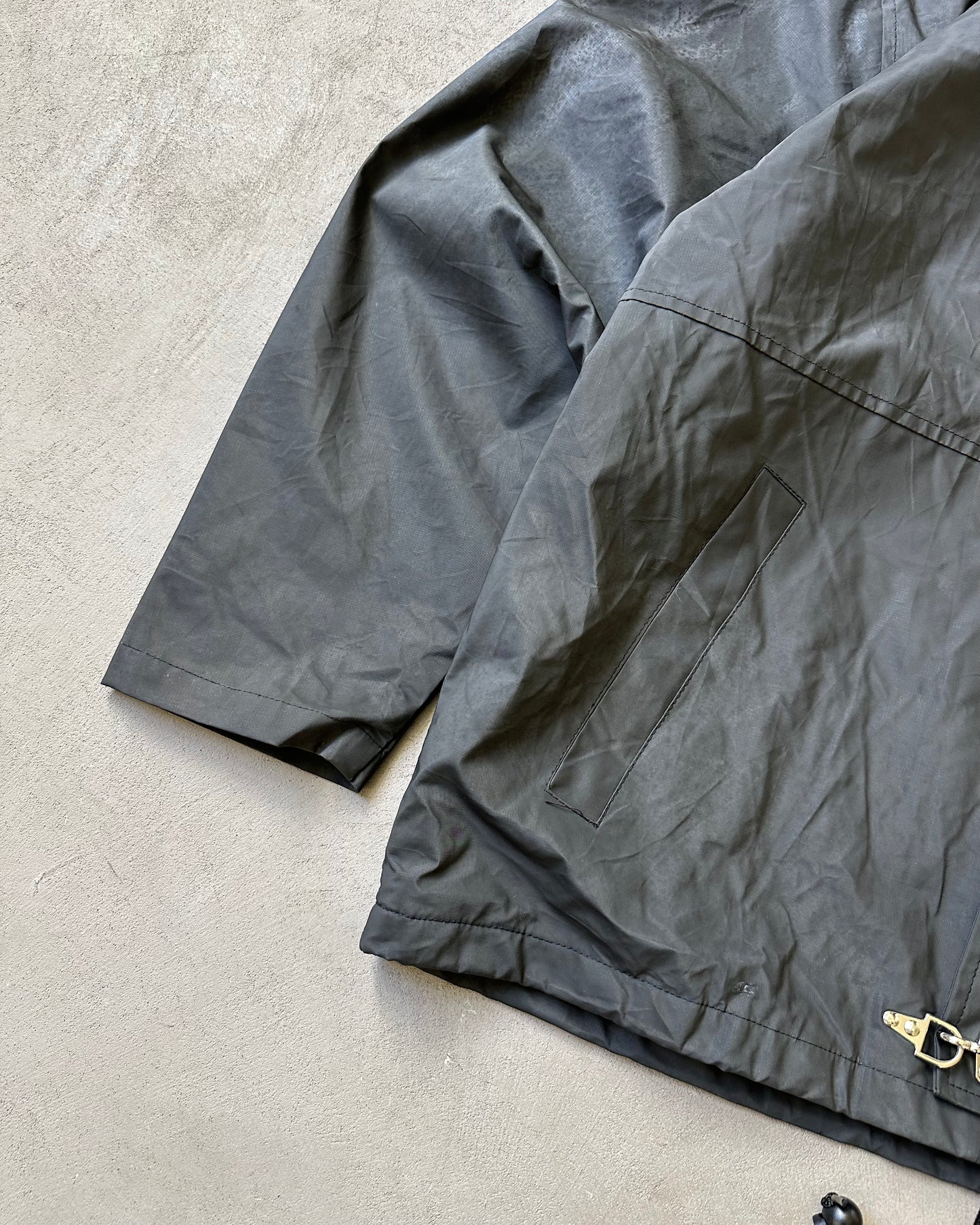 Années 2000 - Imperméable de pompier noir - XL