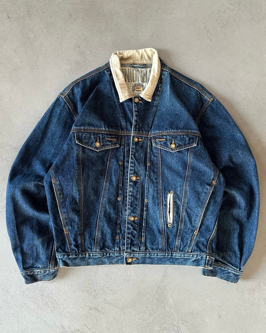 1990s - Navy Jeans Jacket - M