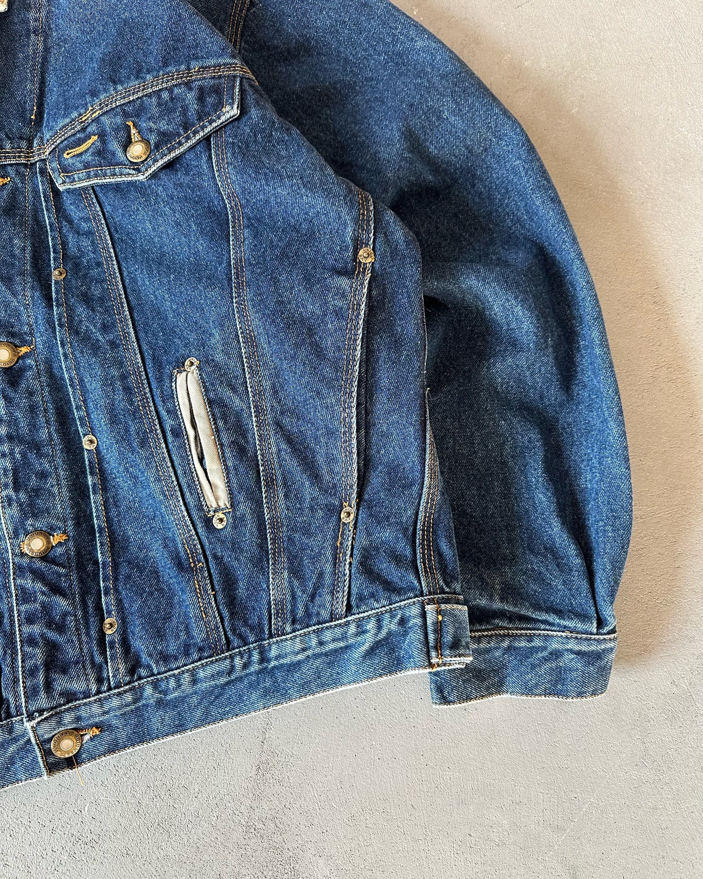 1990s - Navy Jeans Jacket - M