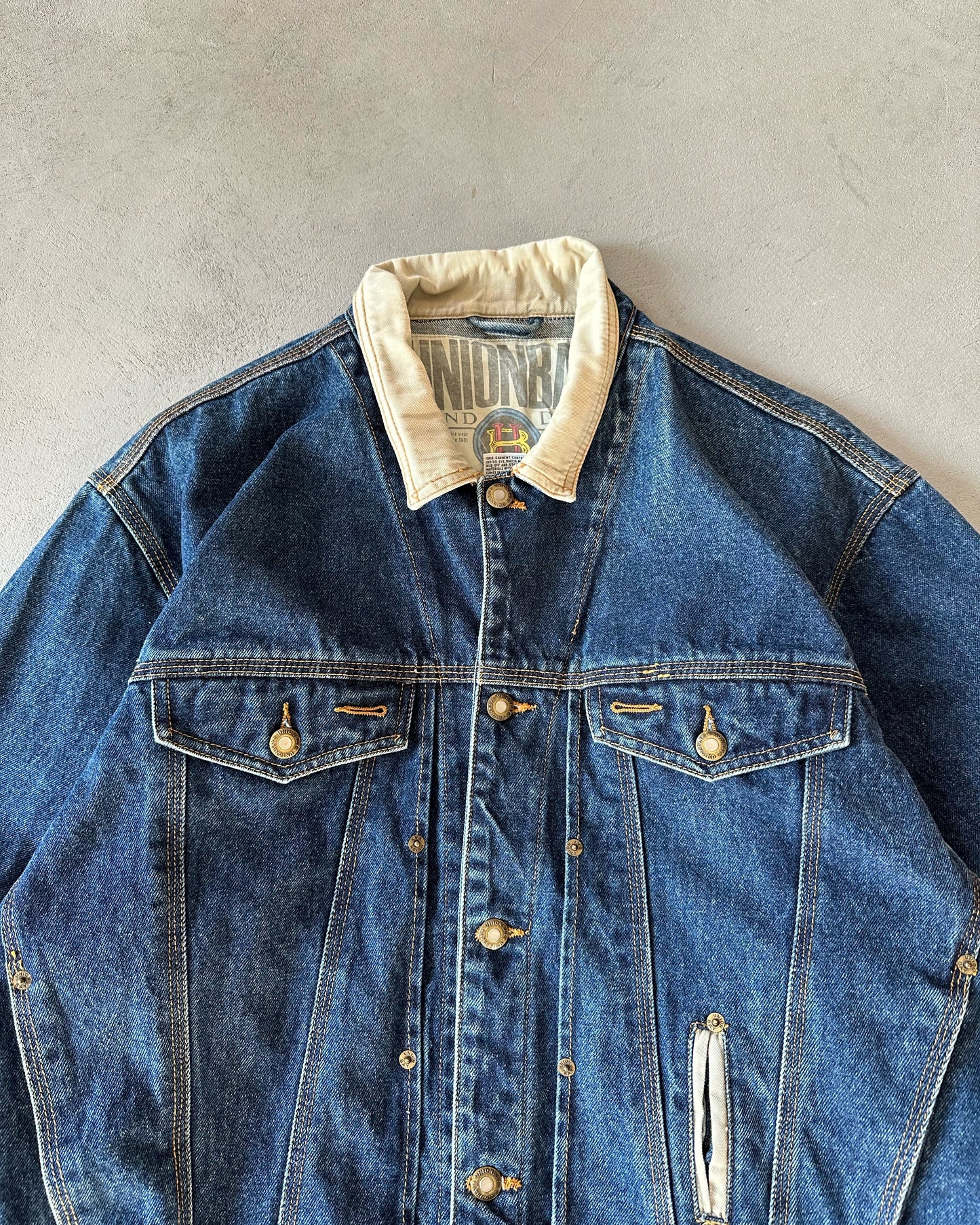 1990s - Navy Jeans Jacket - M