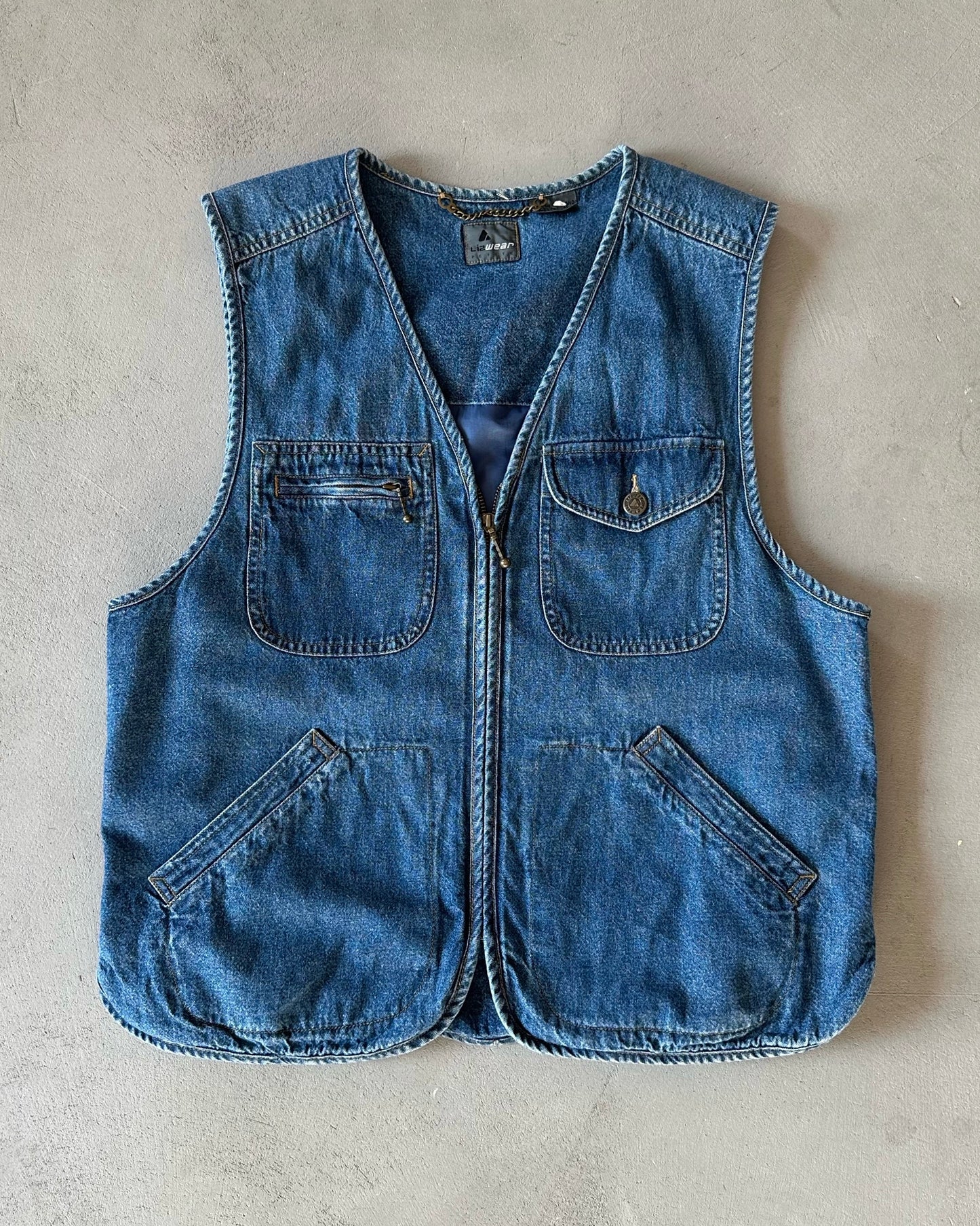 1990s - Denim Vest - (W)L