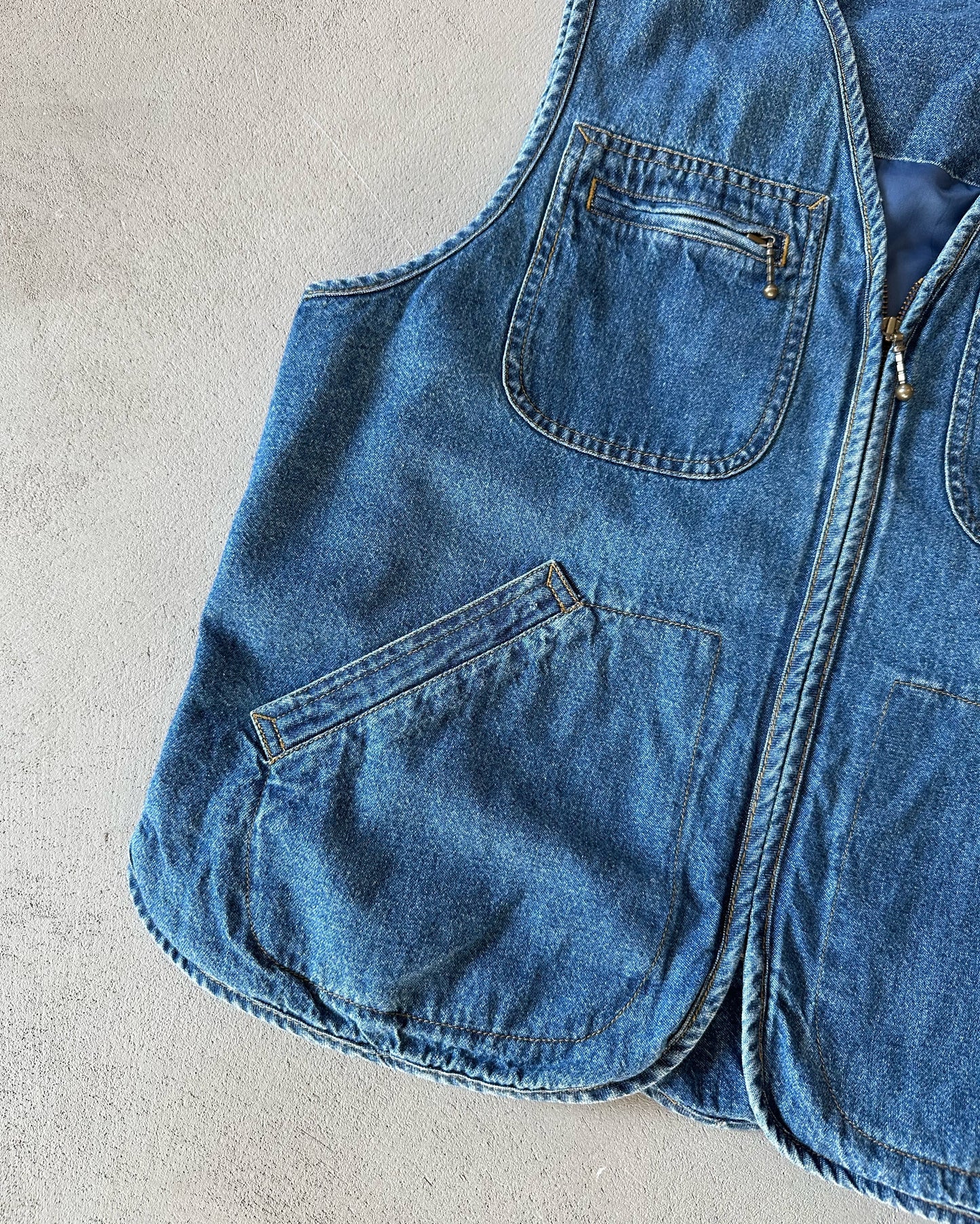 1990s - Denim Vest - (W)L