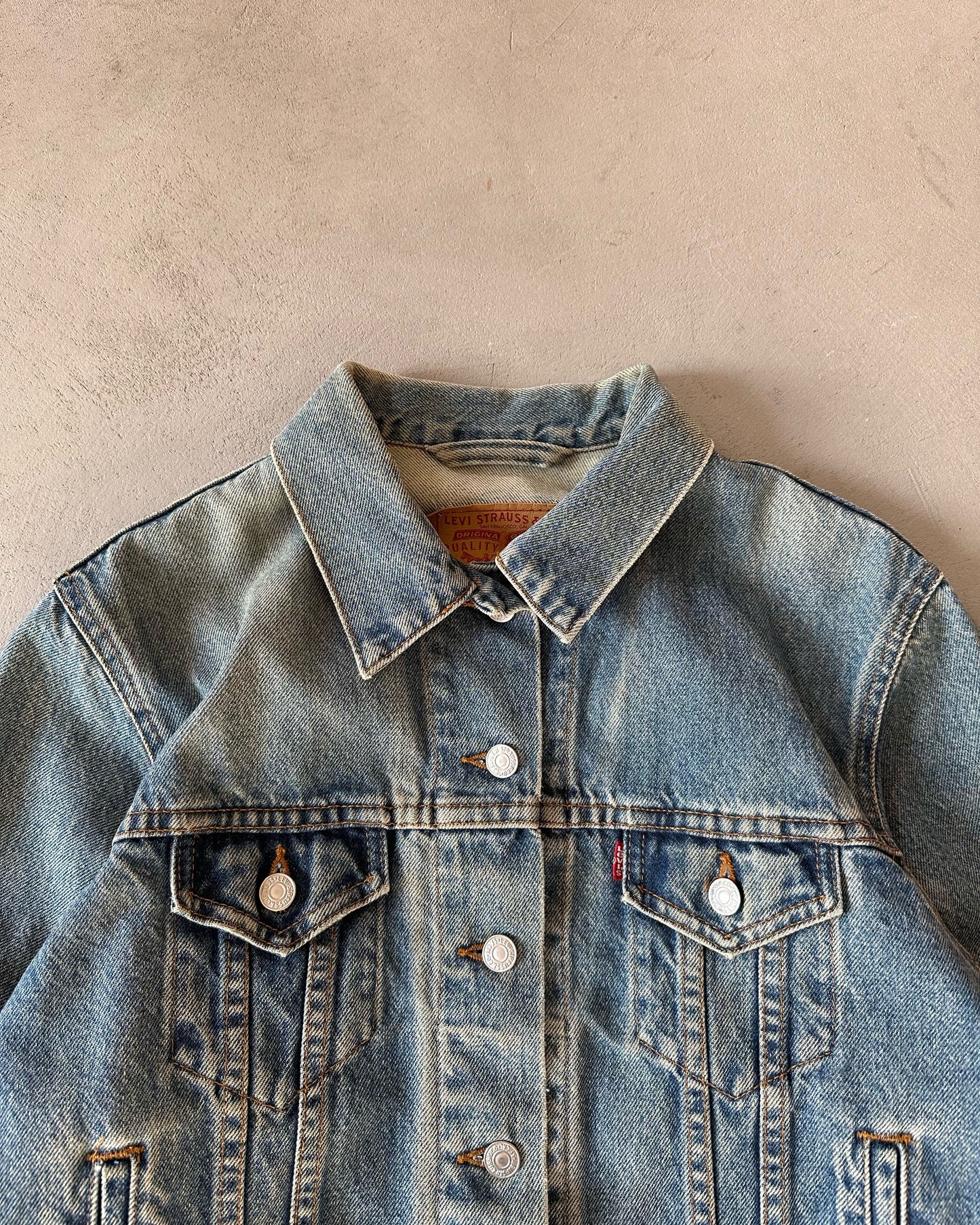 1980s - Faded Levi's Type III Jeans Jacket - S