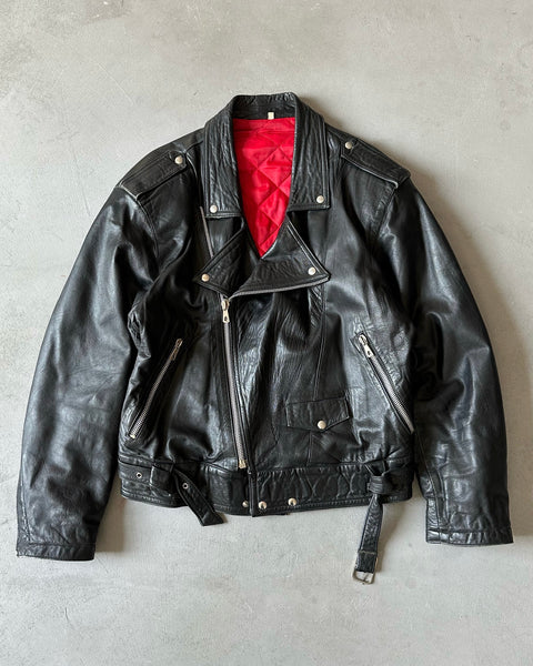 1990s - Black Perfecto Leather Jacket - L/XL