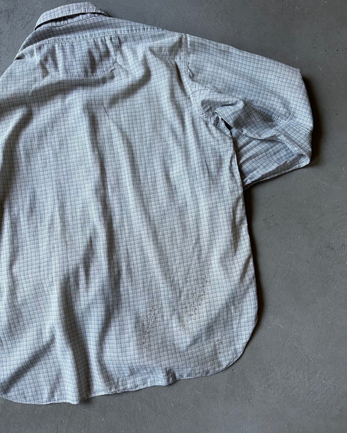 1950s - Light Blue Paragon Repaired Shirt - S