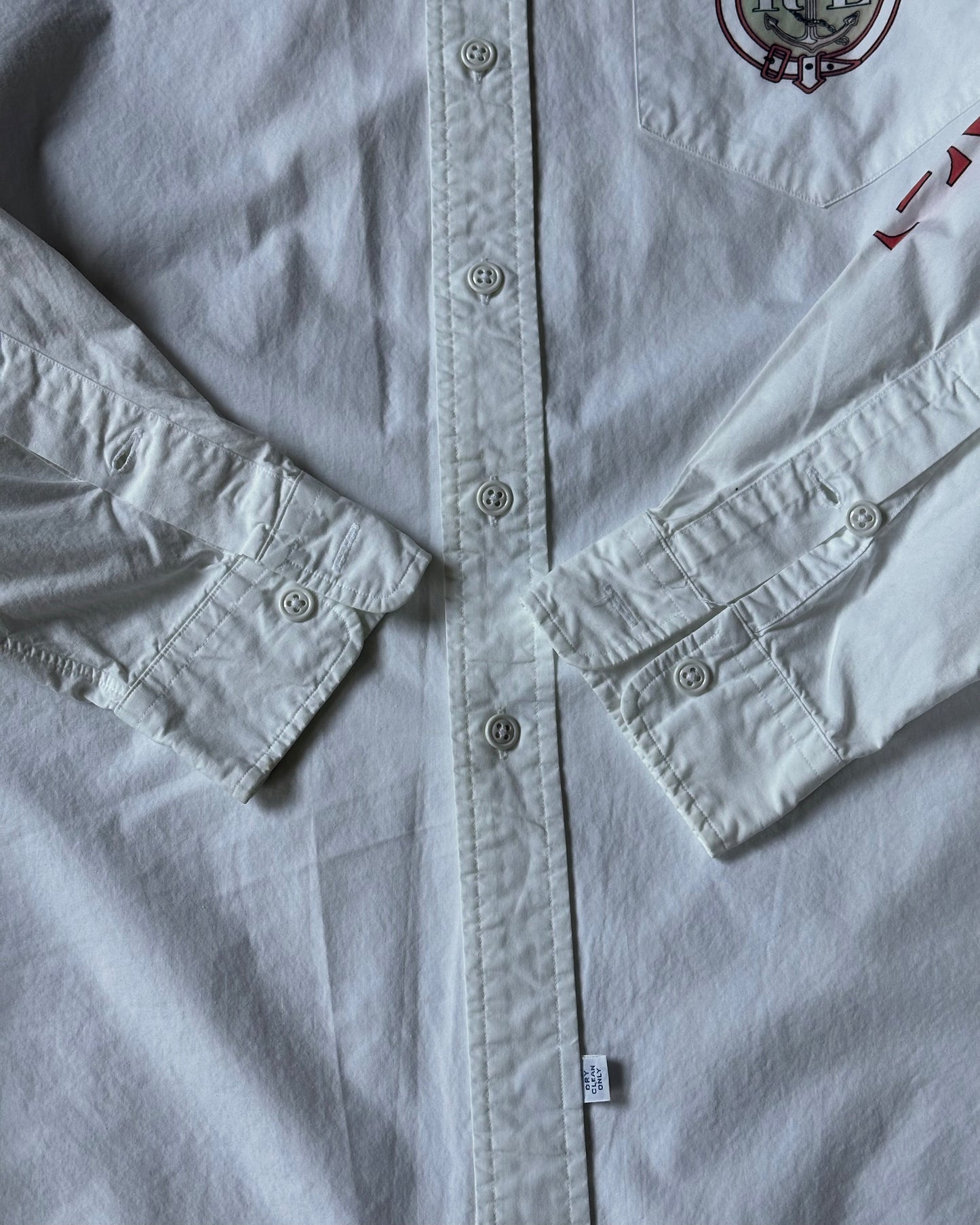 1990s - White Polo Yacht Club Shirt - M