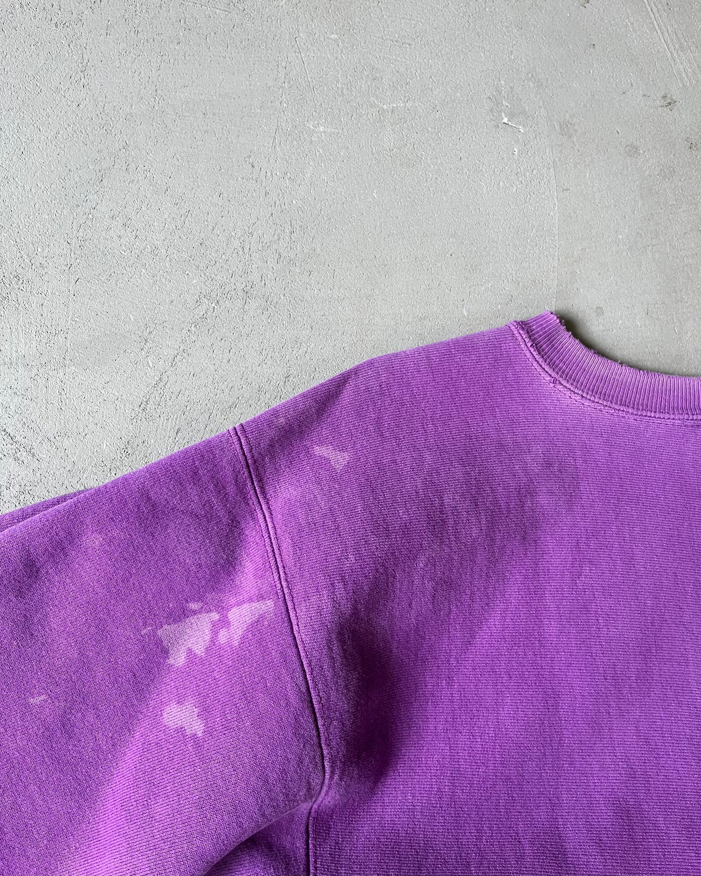 1990s - Distressed Purple Champion RW Crewneck - XL