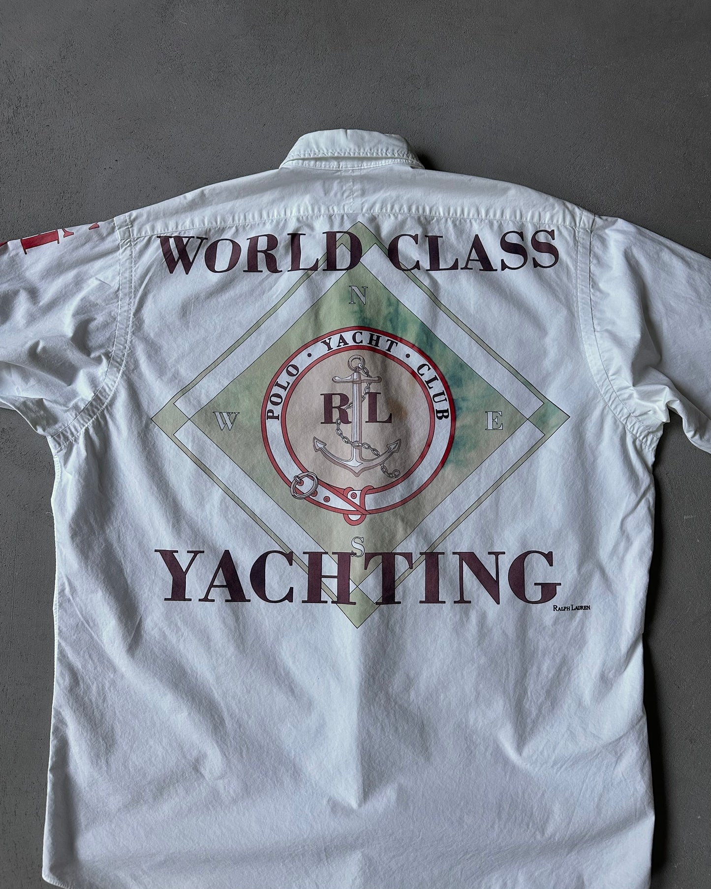 1990s - White Polo Yacht Club Shirt - M
