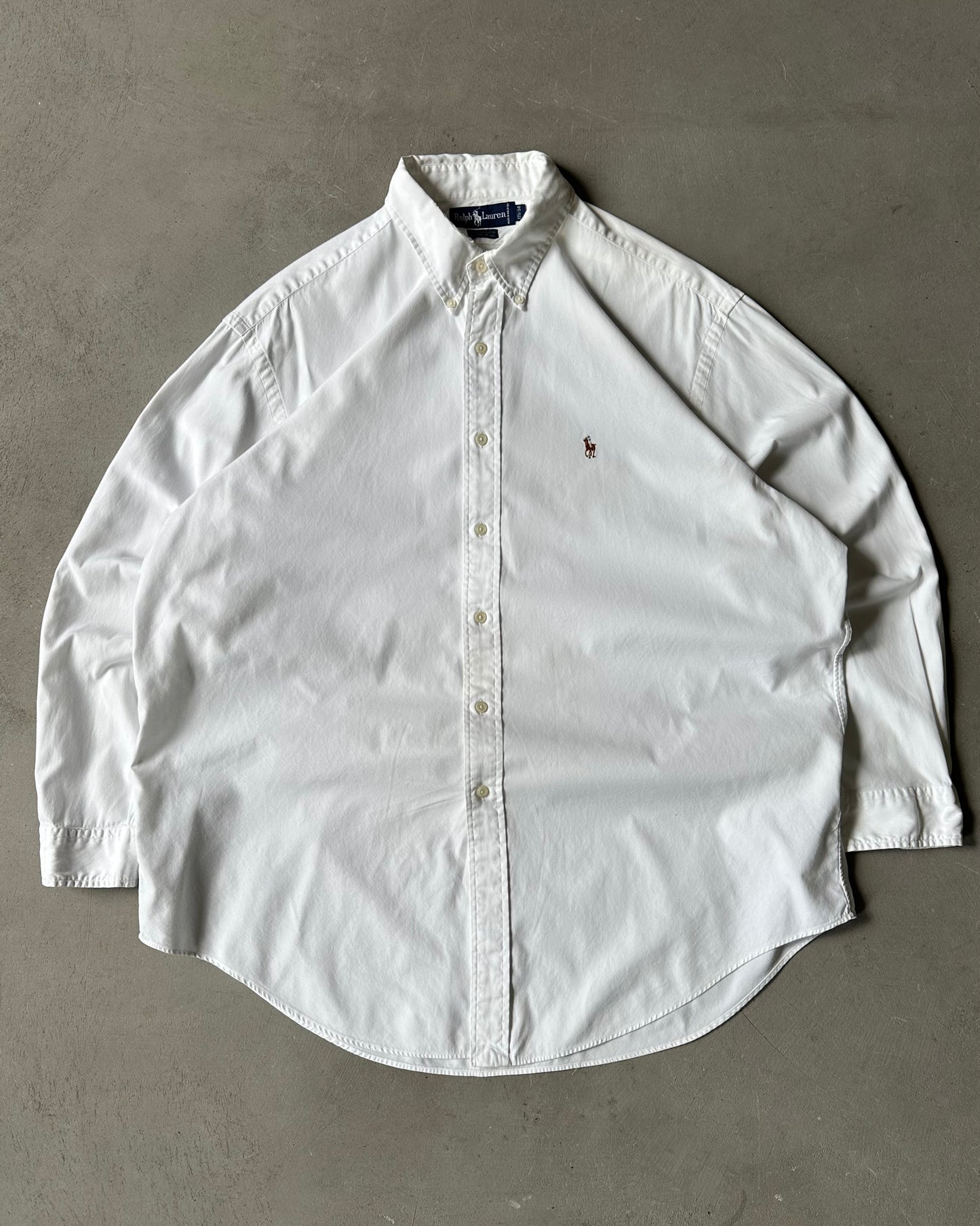 2000s - White Yarmouth Ralph Lauren Shirt - L/XL