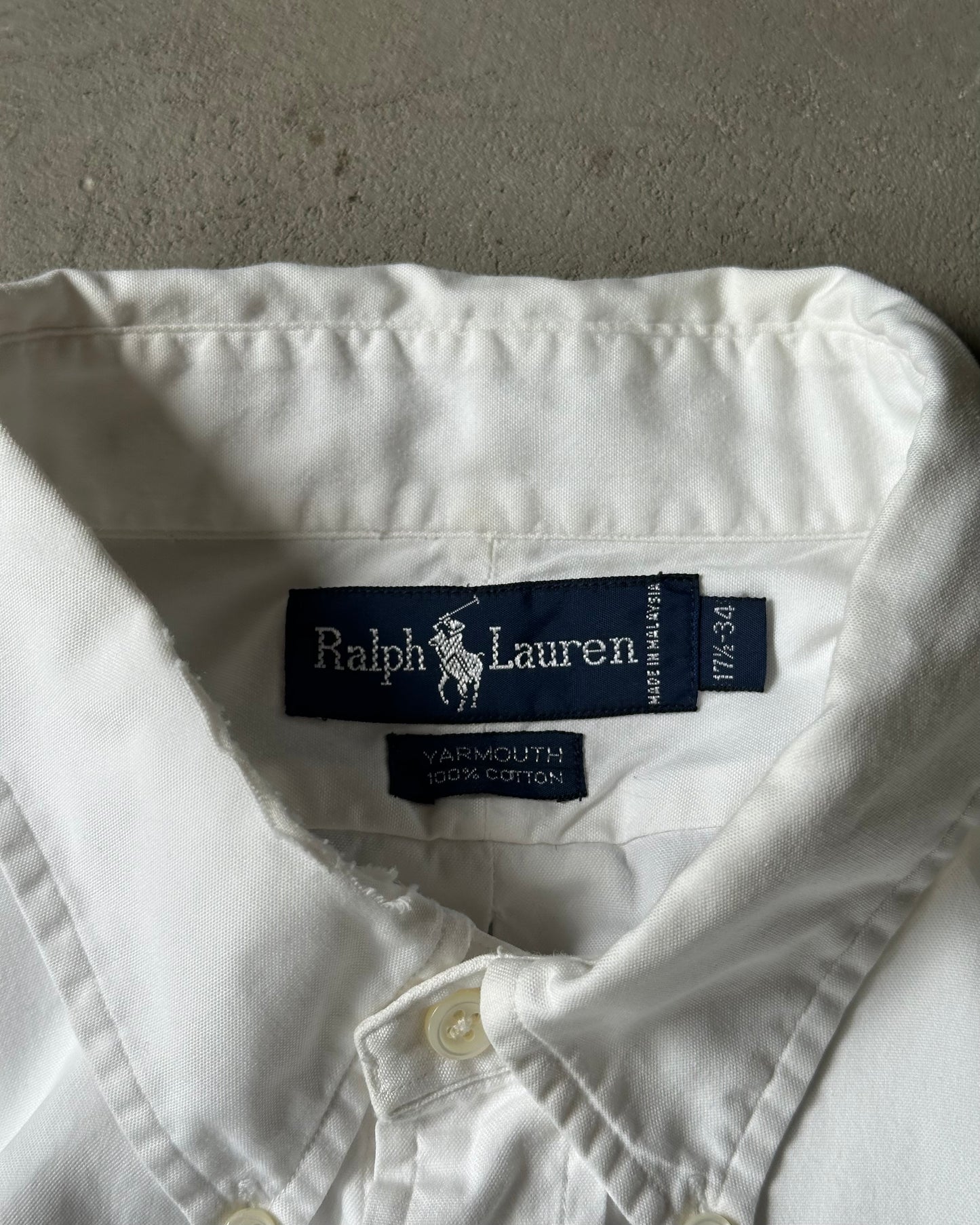 2000s - White Yarmouth Ralph Lauren Shirt - L/XL