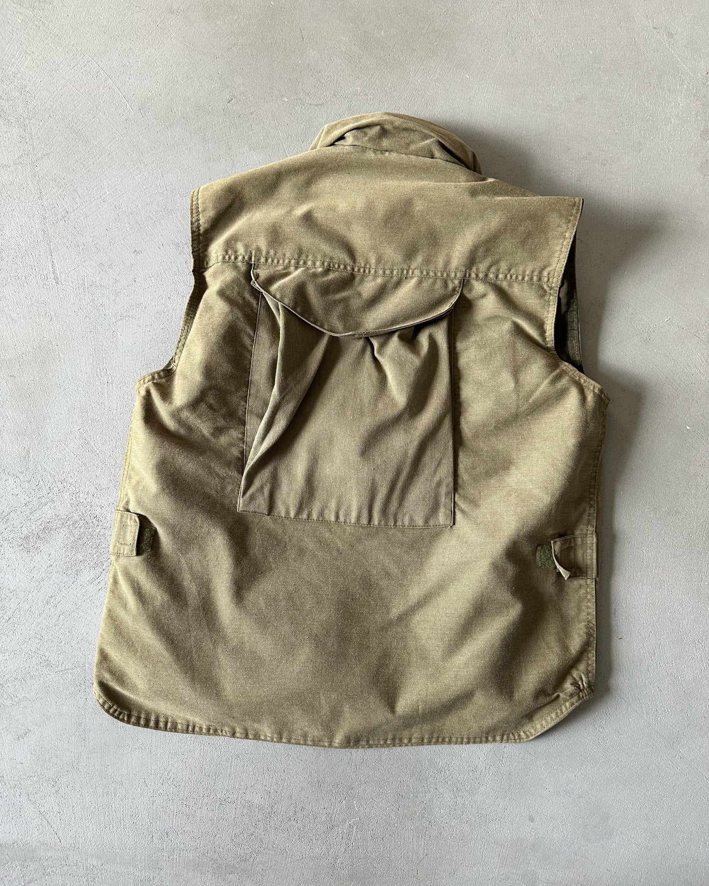 1990s - Khaki Multi Pockets Vest - S