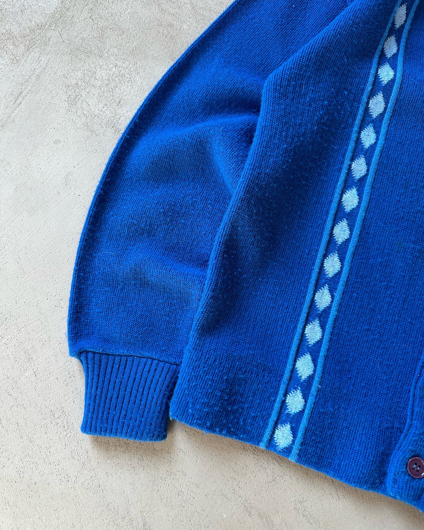 1960s - Blue Raybrook Orlon Cardigan - M