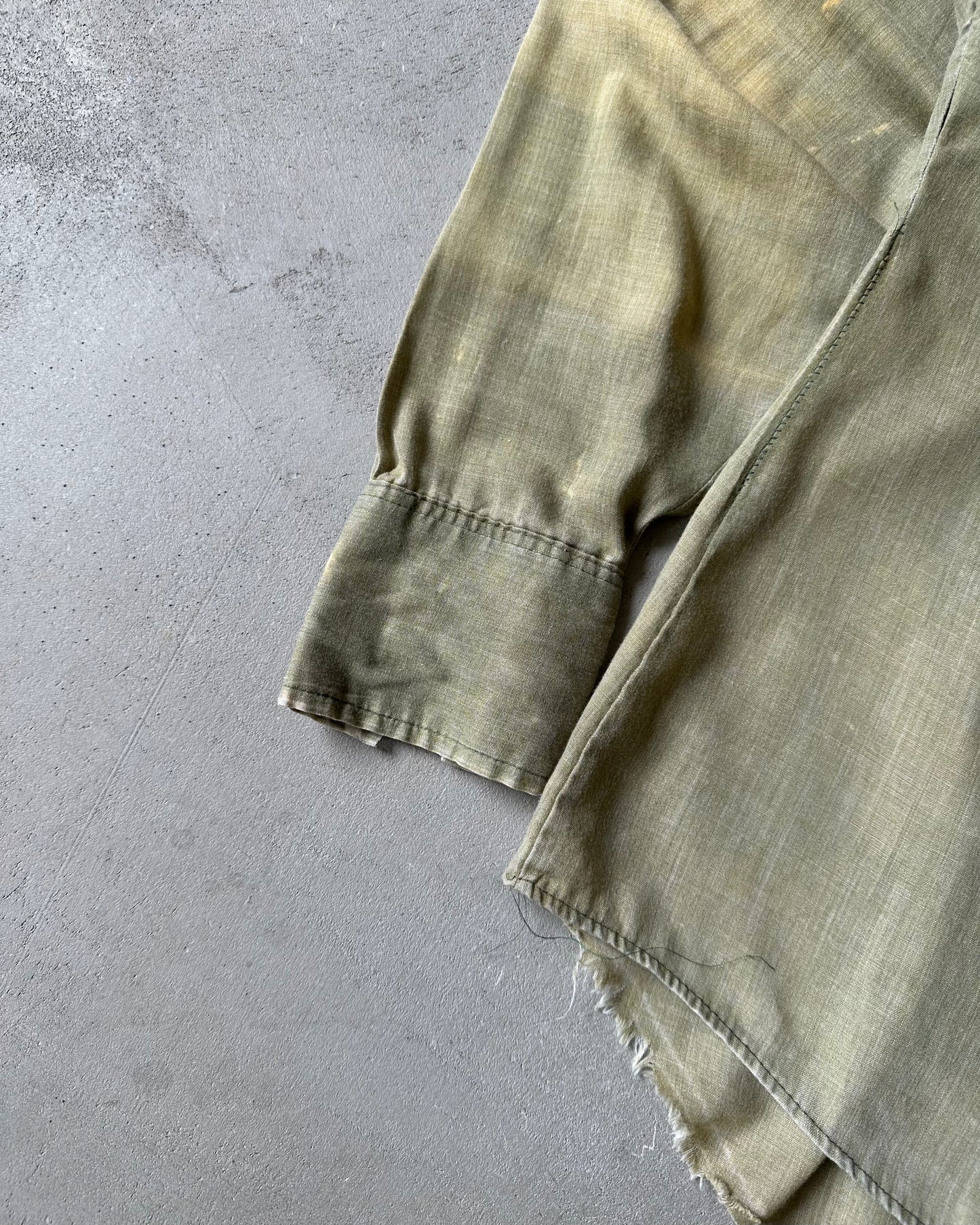 1970s - Distressed Green ELY Western Shirt - S