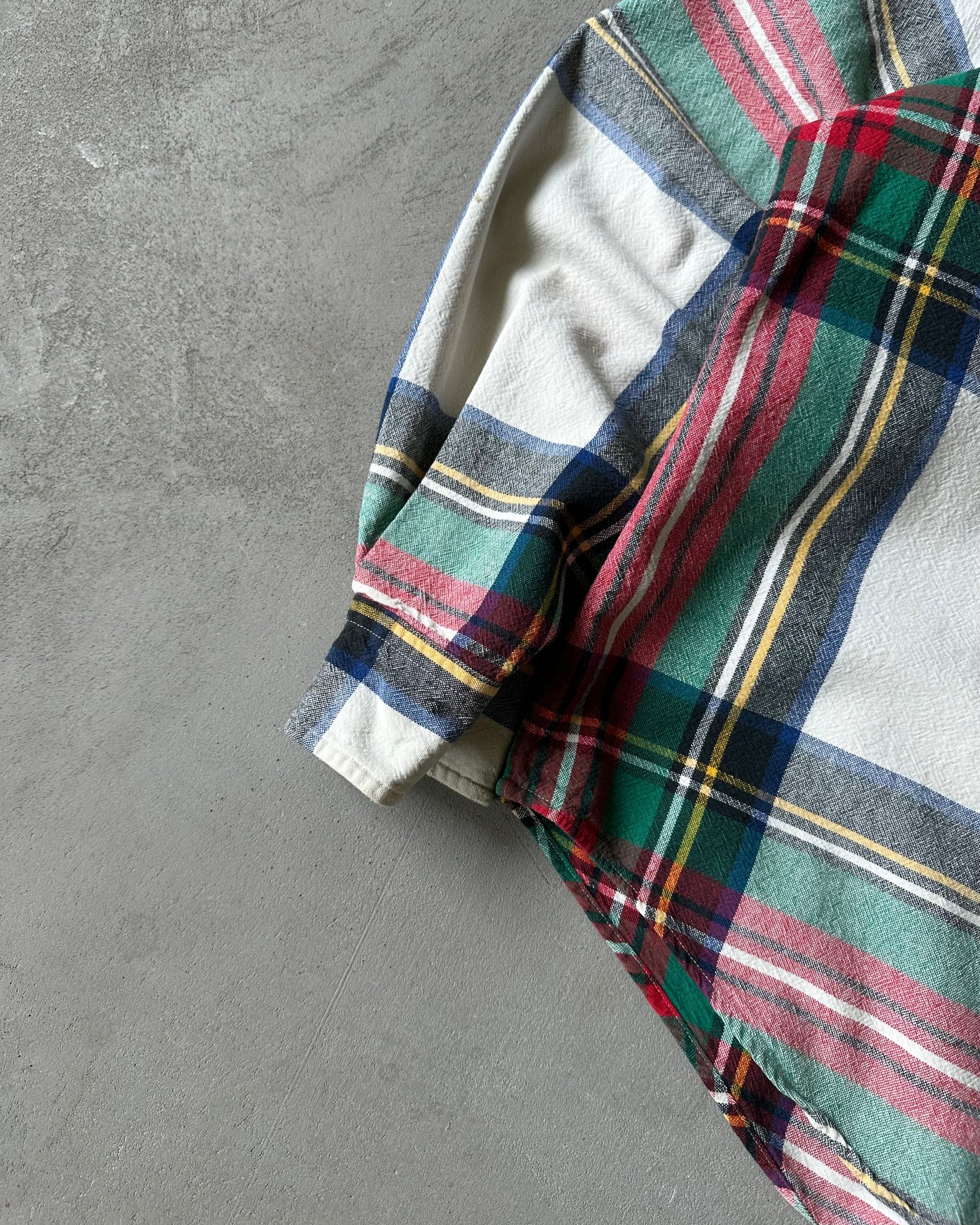 1990s - Cream/Red GAP Plaid Shirt - XL