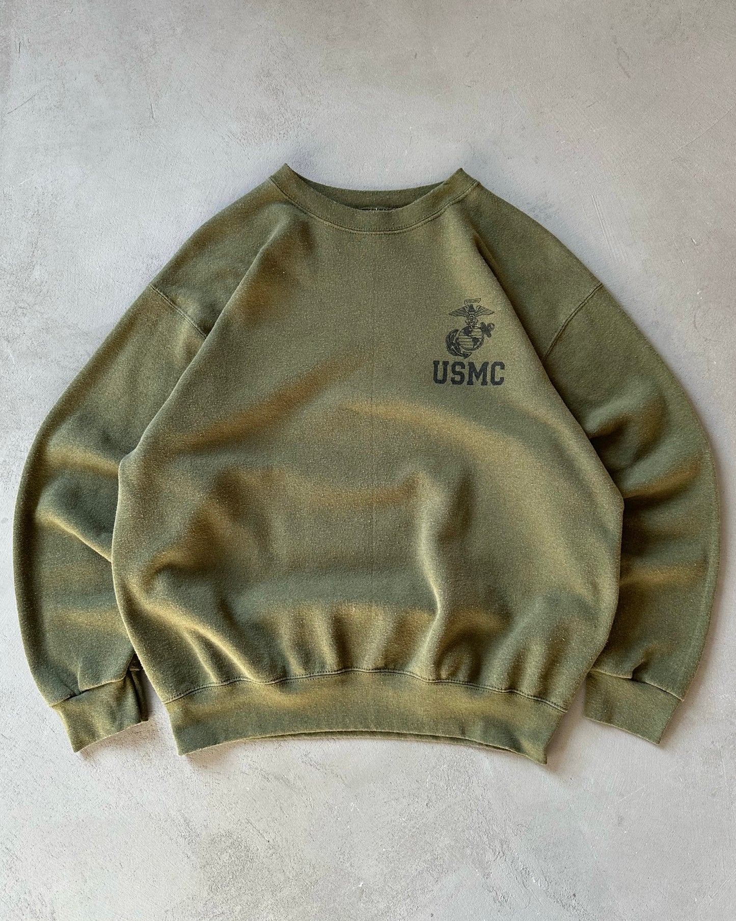 1990s - Khaki USMC Crewneck - L