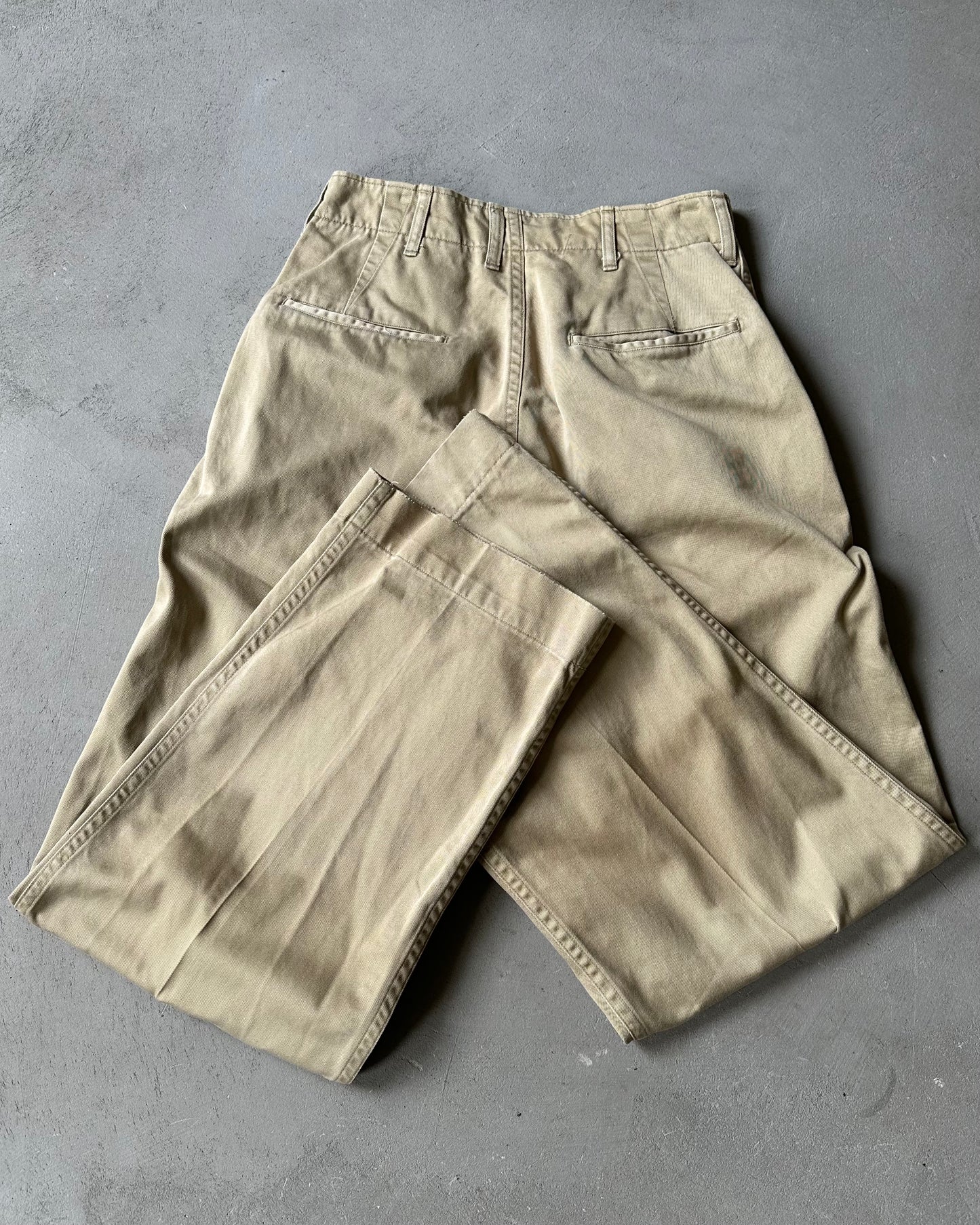 1960s - Beige USN Chinos - 28x29