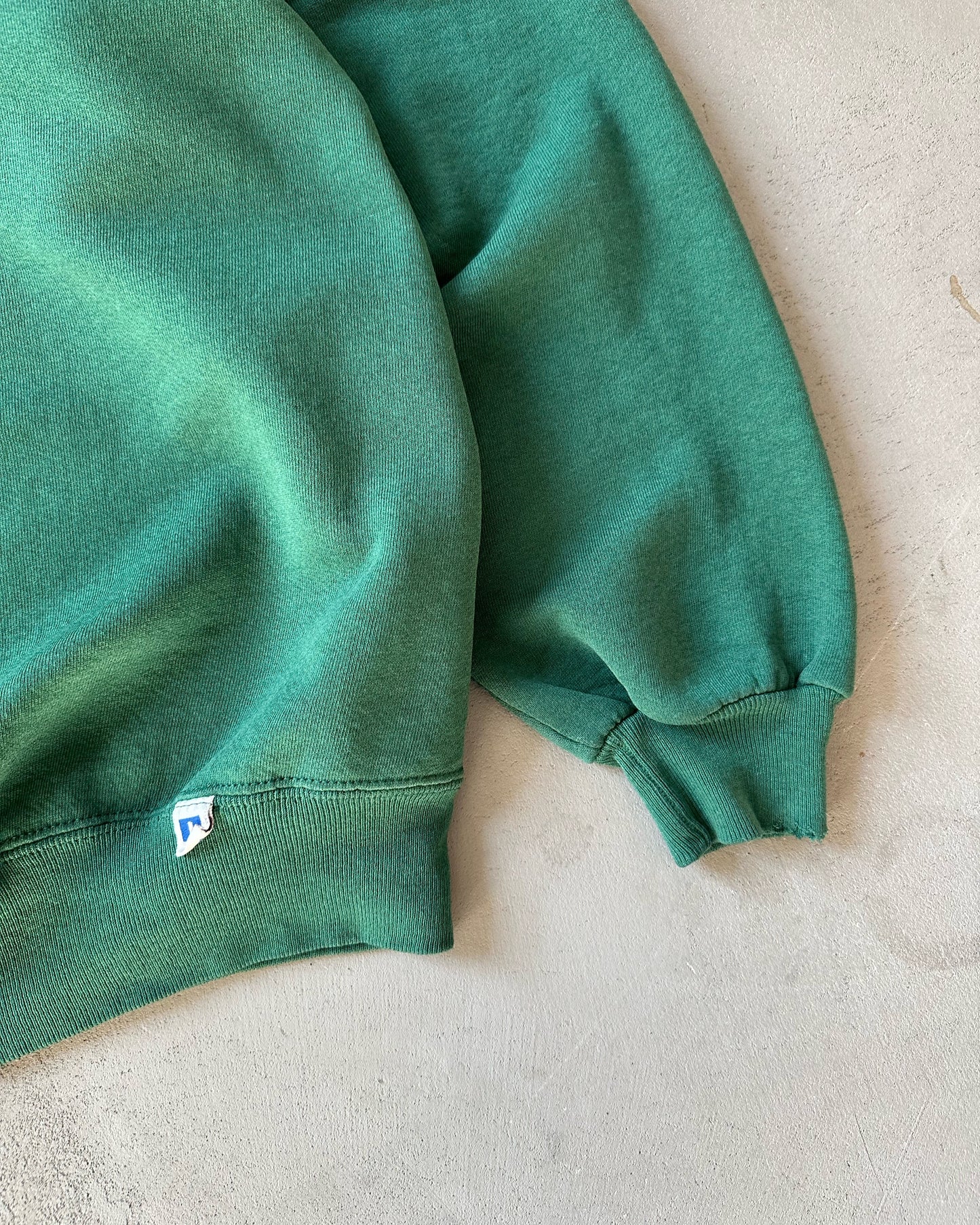 1990s - Faded Green Russell Crewneck - XL