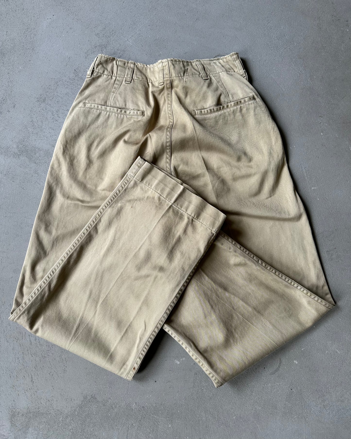 1960s - Beige USN Chinos - 28x30