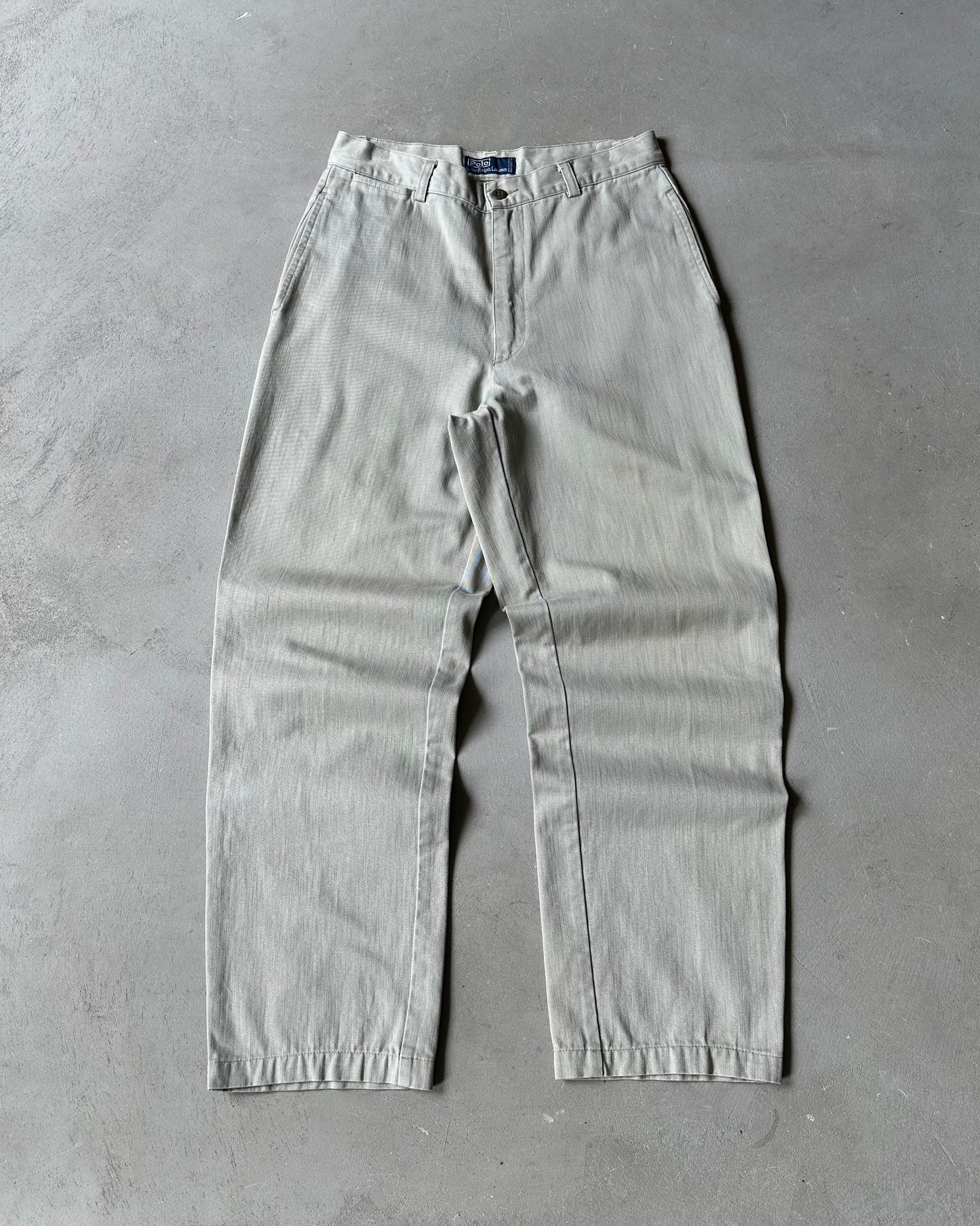1990s - Grey/Beige Polo Chinos - 30x30