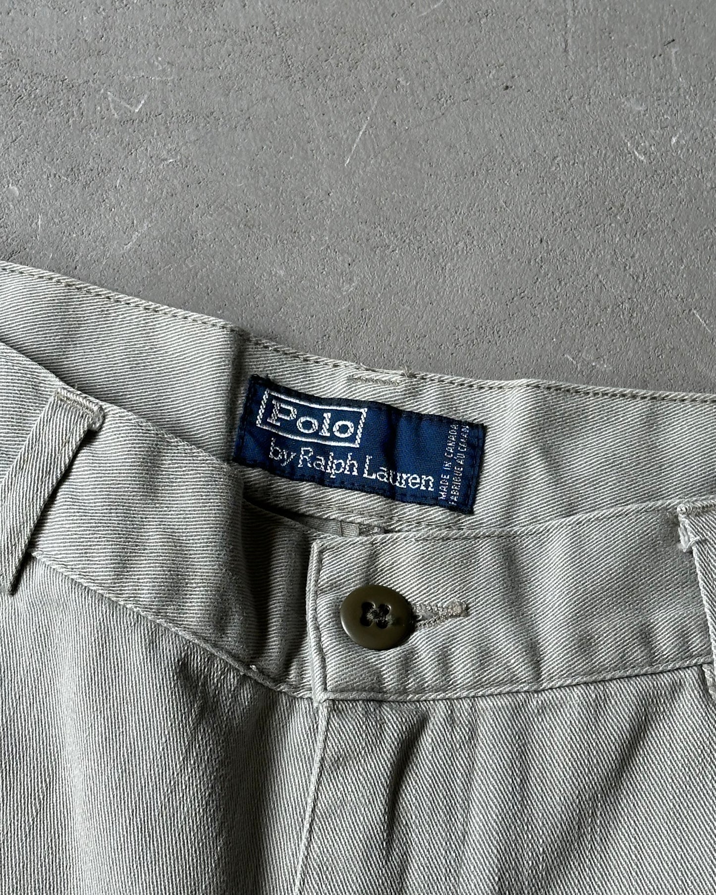 1990s - Grey/Beige Polo Chinos - 30x30