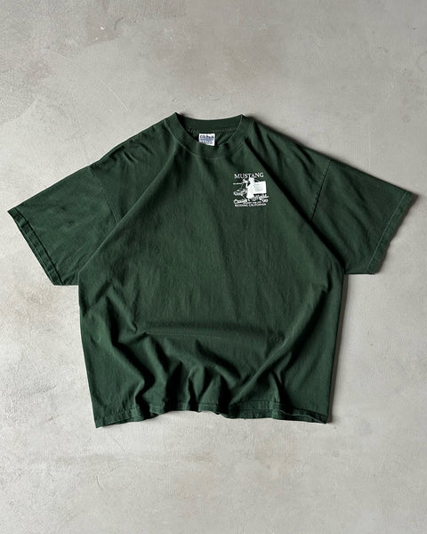 1990s - Dark Green Mustang T-Shirt - XL/XXL