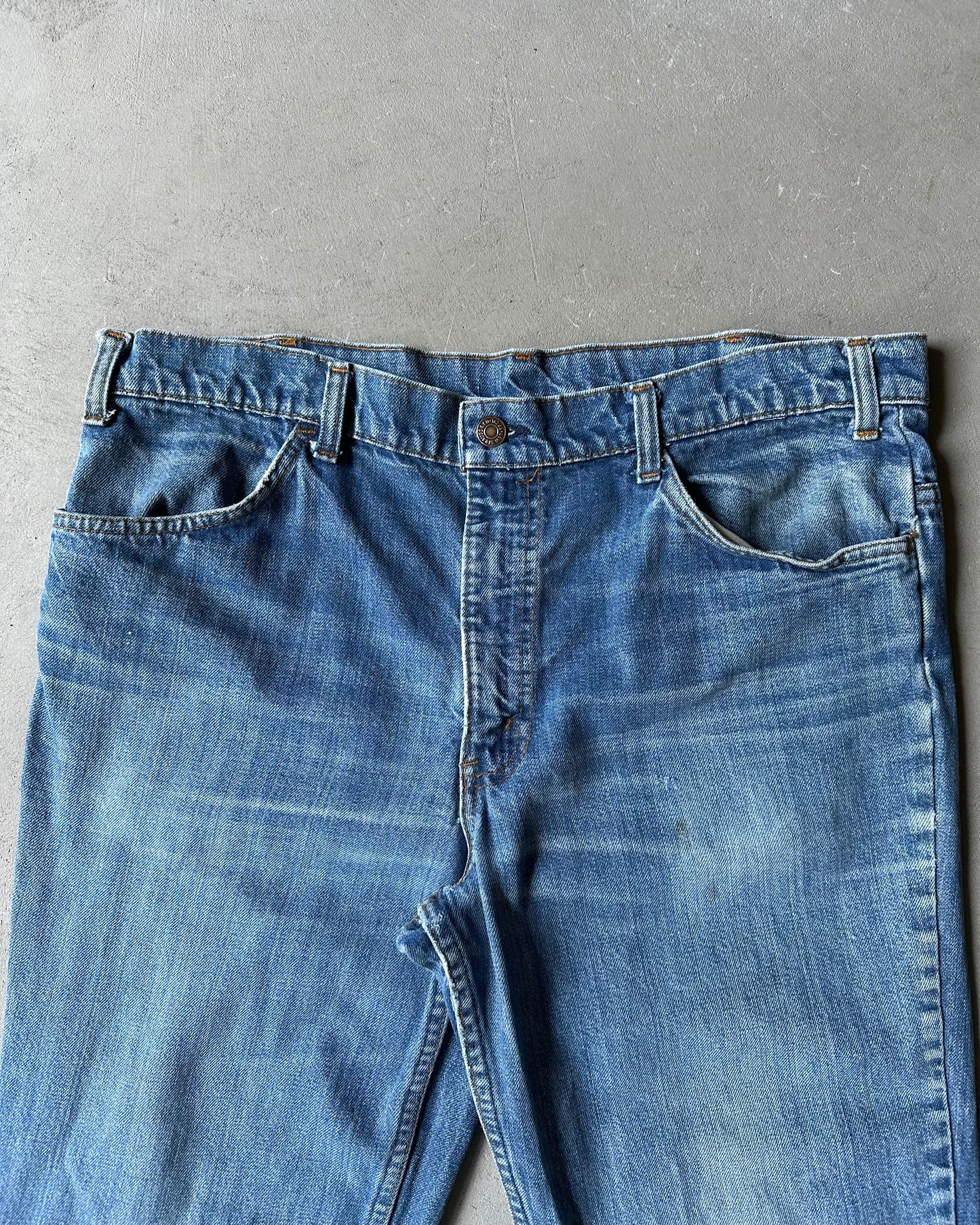 1970s - 684 Orange Tab Levi's Bell Bottoms Jeans - 35x33