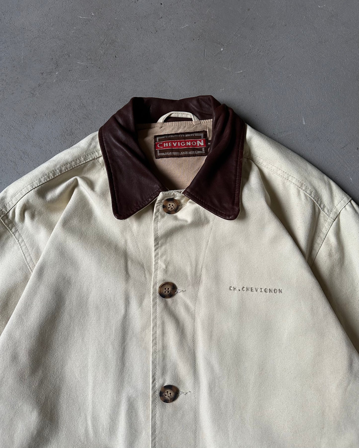 1990s - Beige Chevignon Barn Coat - M