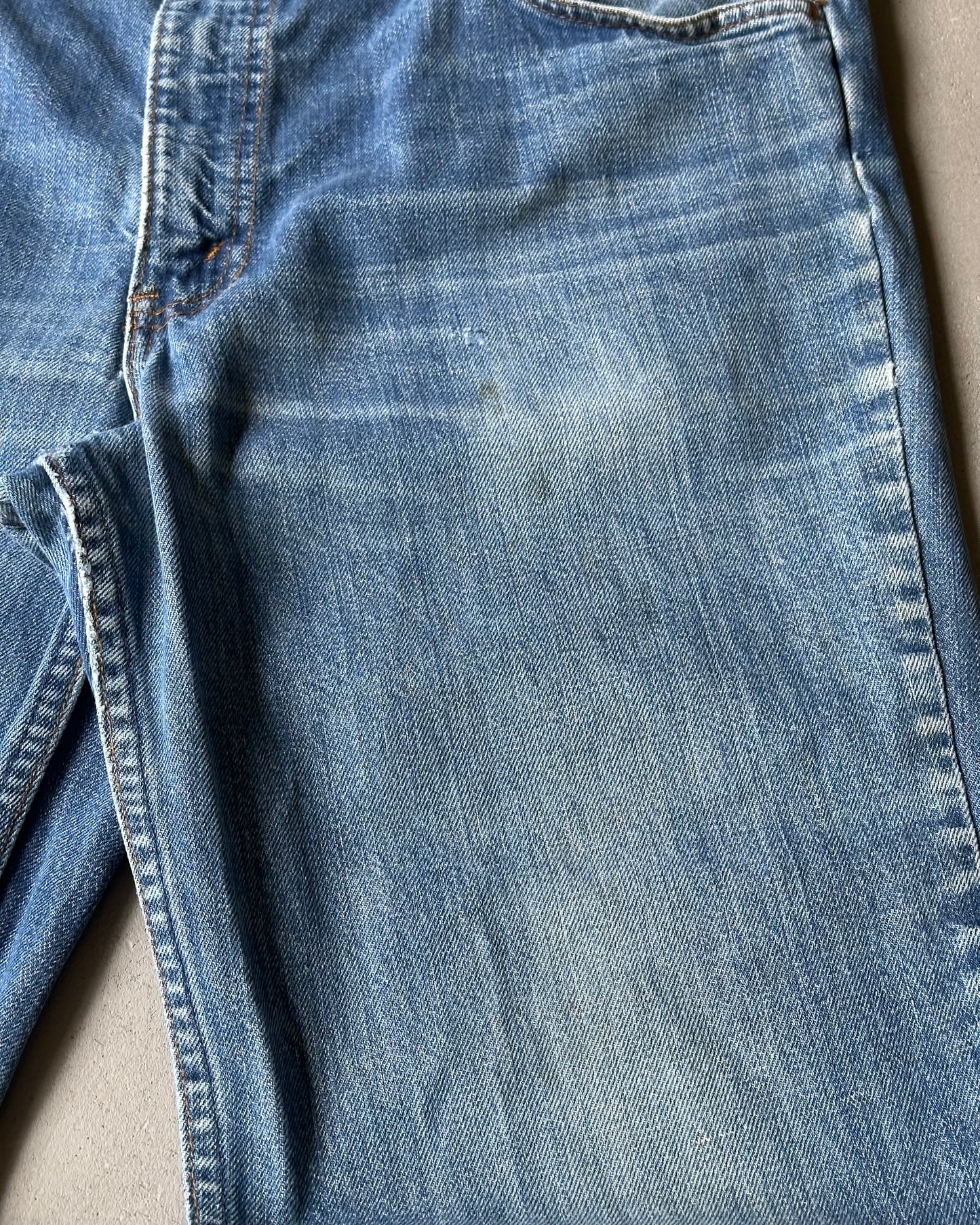 1970s - 684 Orange Tab Levi's Bell Bottoms Jeans - 35x33