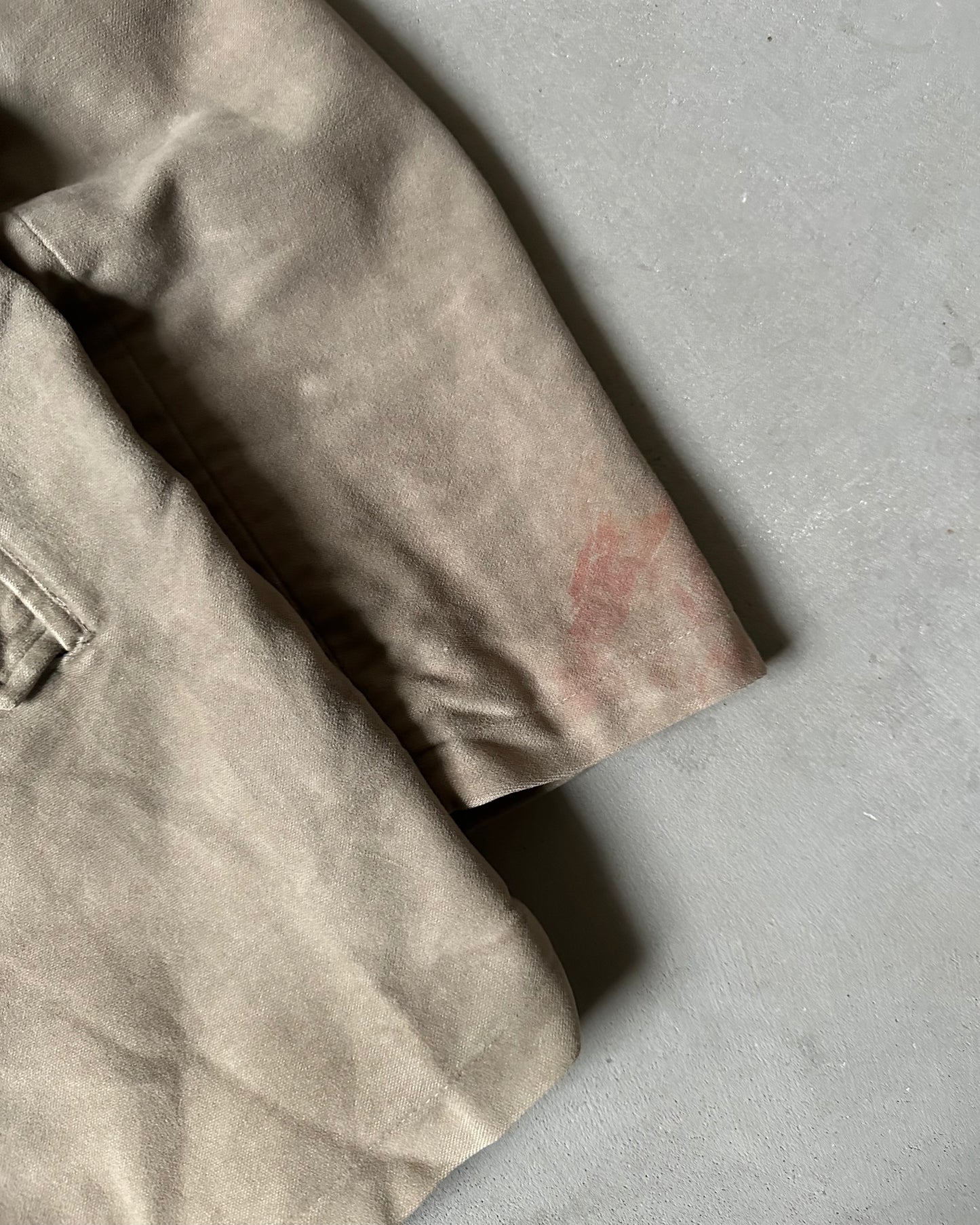 2000s - Beige Moleskin Double Breasted Overshirt - L
