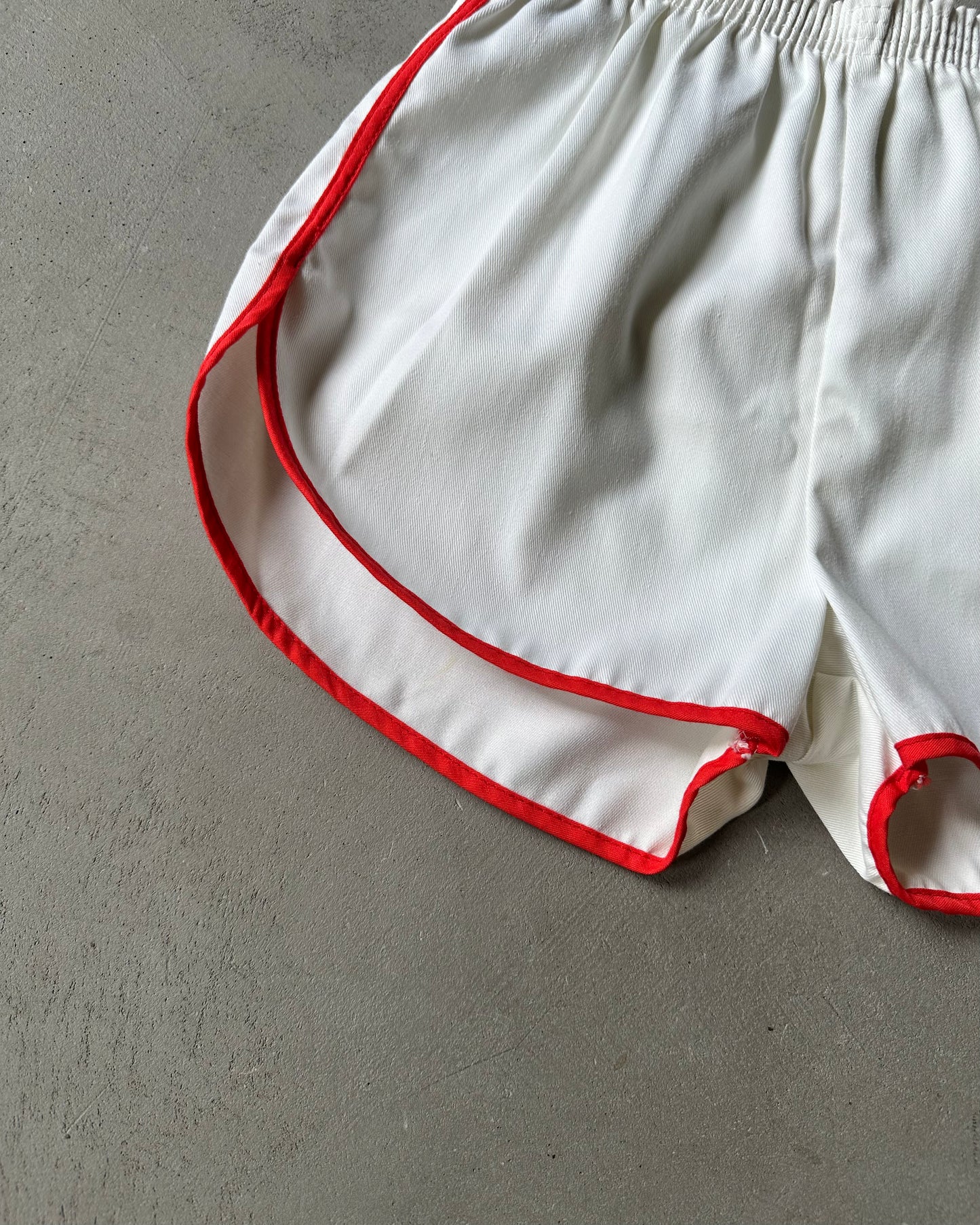 1970s - White/Red Track Short - (W)XS