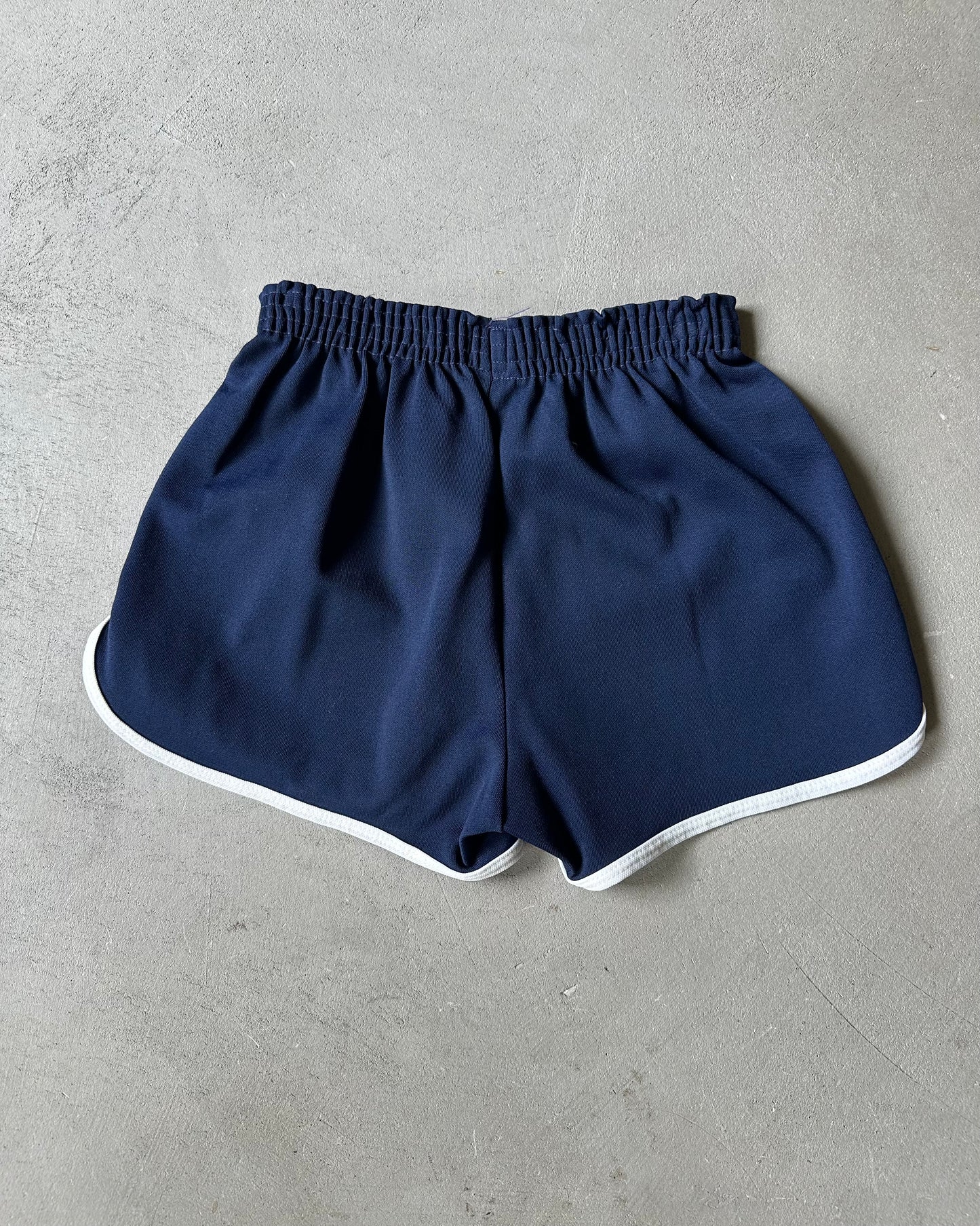 1970s - Navy/White U Ball Track Short - (W)XXS/XS