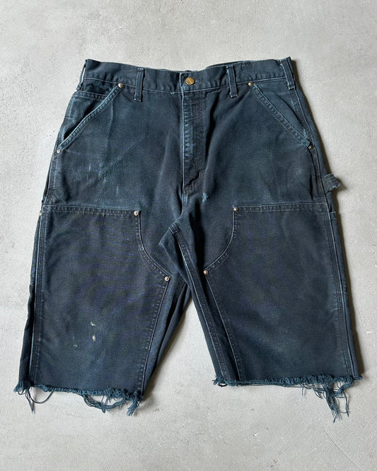 1990s - Faded Black Carhartt Cutoff Shorts - 32