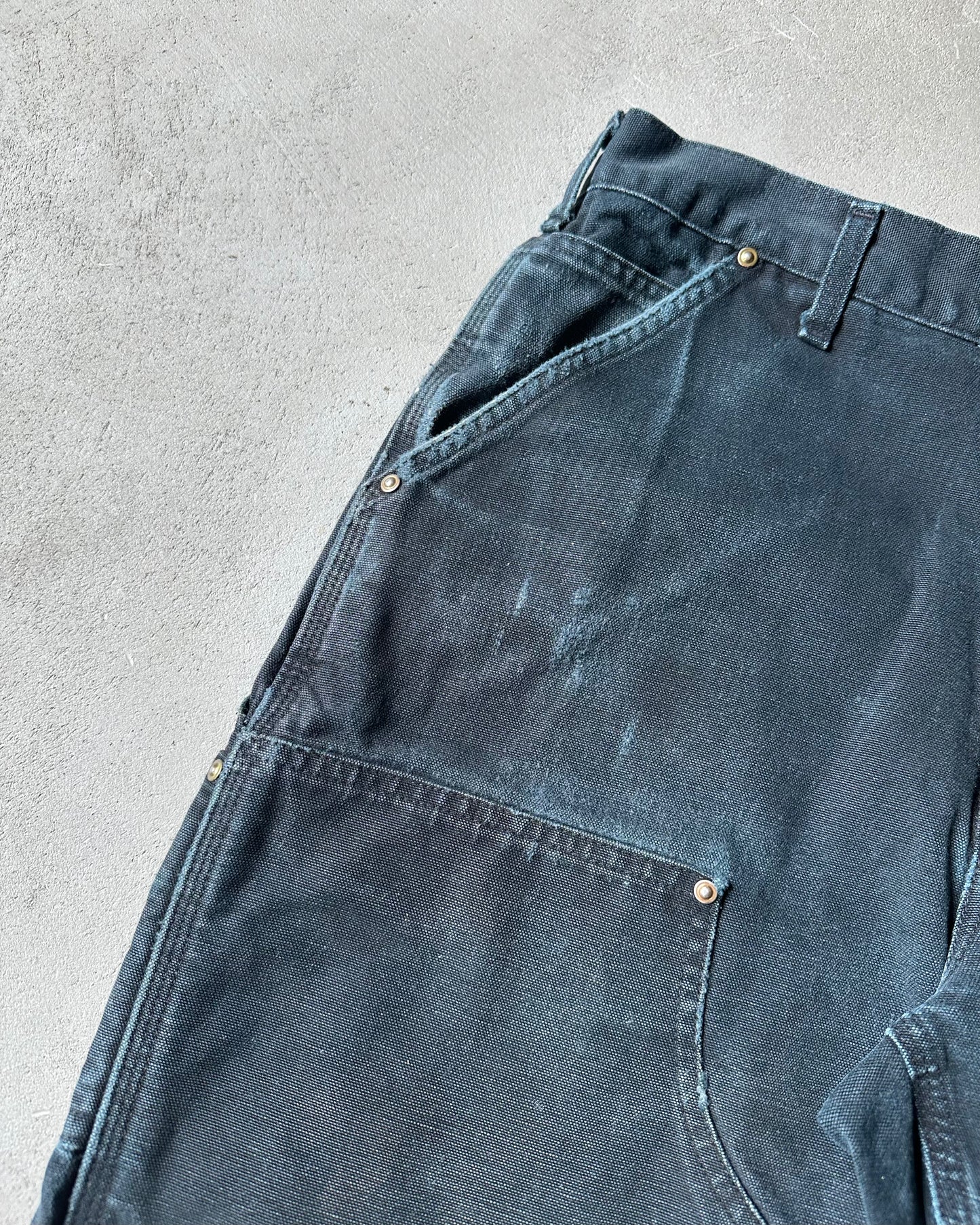 1990s - Faded Black Carhartt Cutoff Shorts - 32
