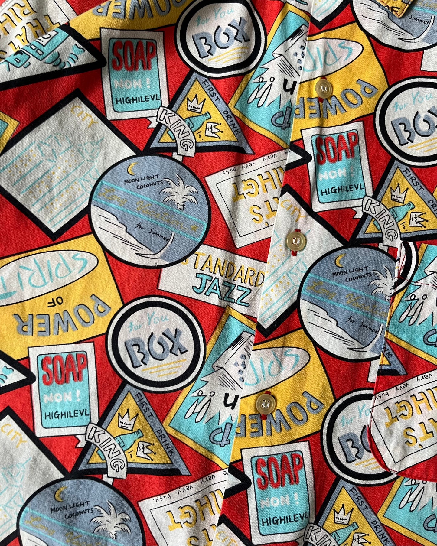 1960s - Distressed Orange Jazz Shirt - M