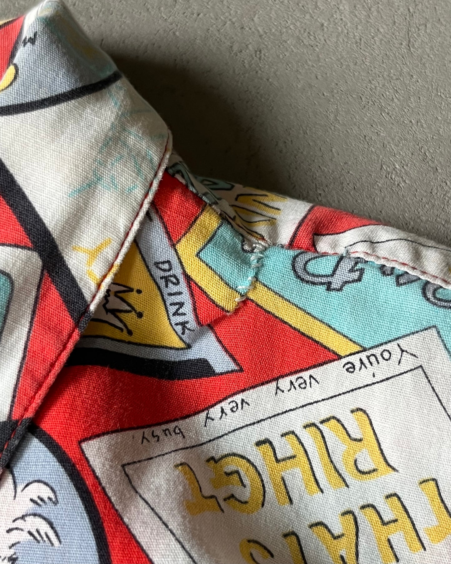 1960s - Distressed Orange Jazz Shirt - M