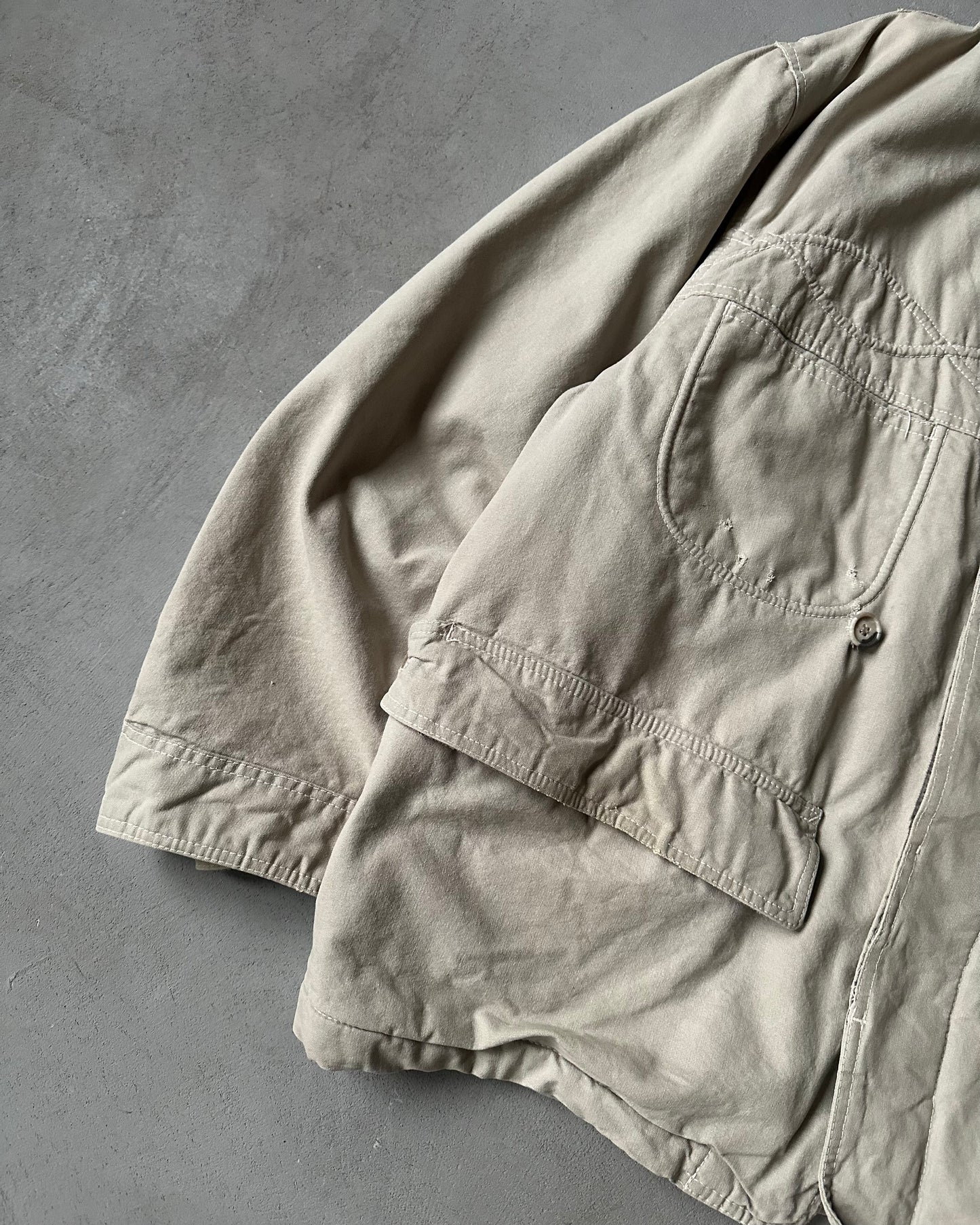 1990s - Beige Lemon Barn Jacket - M