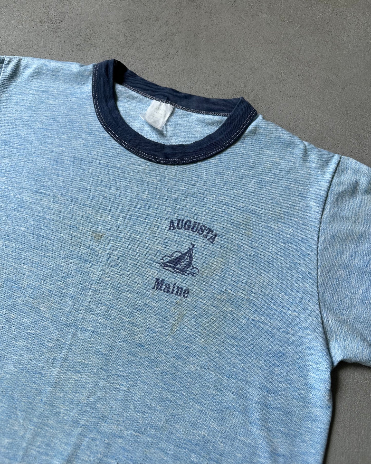 1970s - Blue Augusta Ringer T-Shirt - M