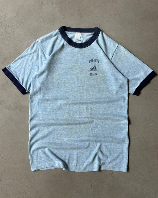 1970s - Blue Augusta Ringer T-Shirt - M