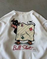 1980s - White Bull Sheet Crewneck - M