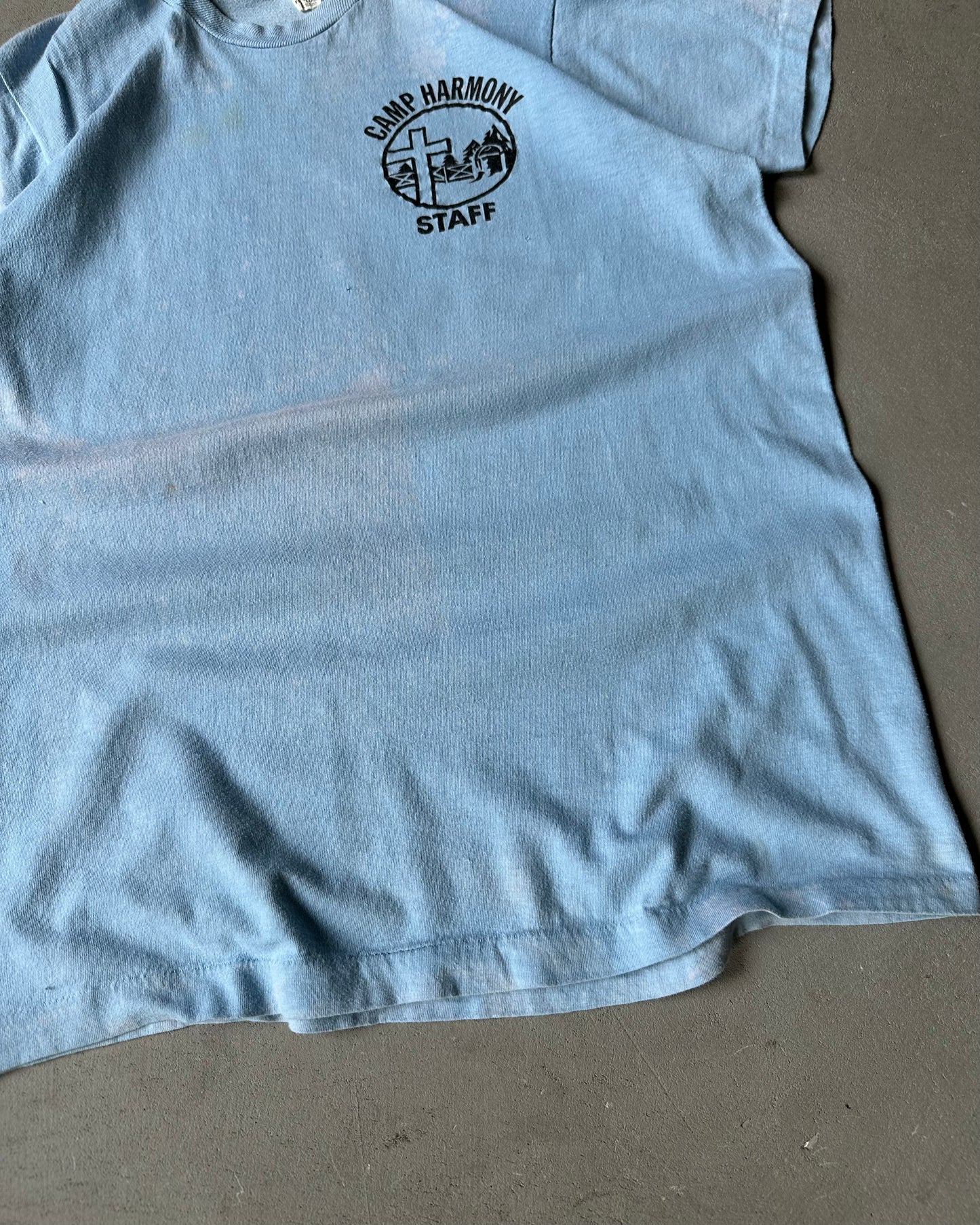 1970s - Light Blue Camp Harmony T-Shirt - S