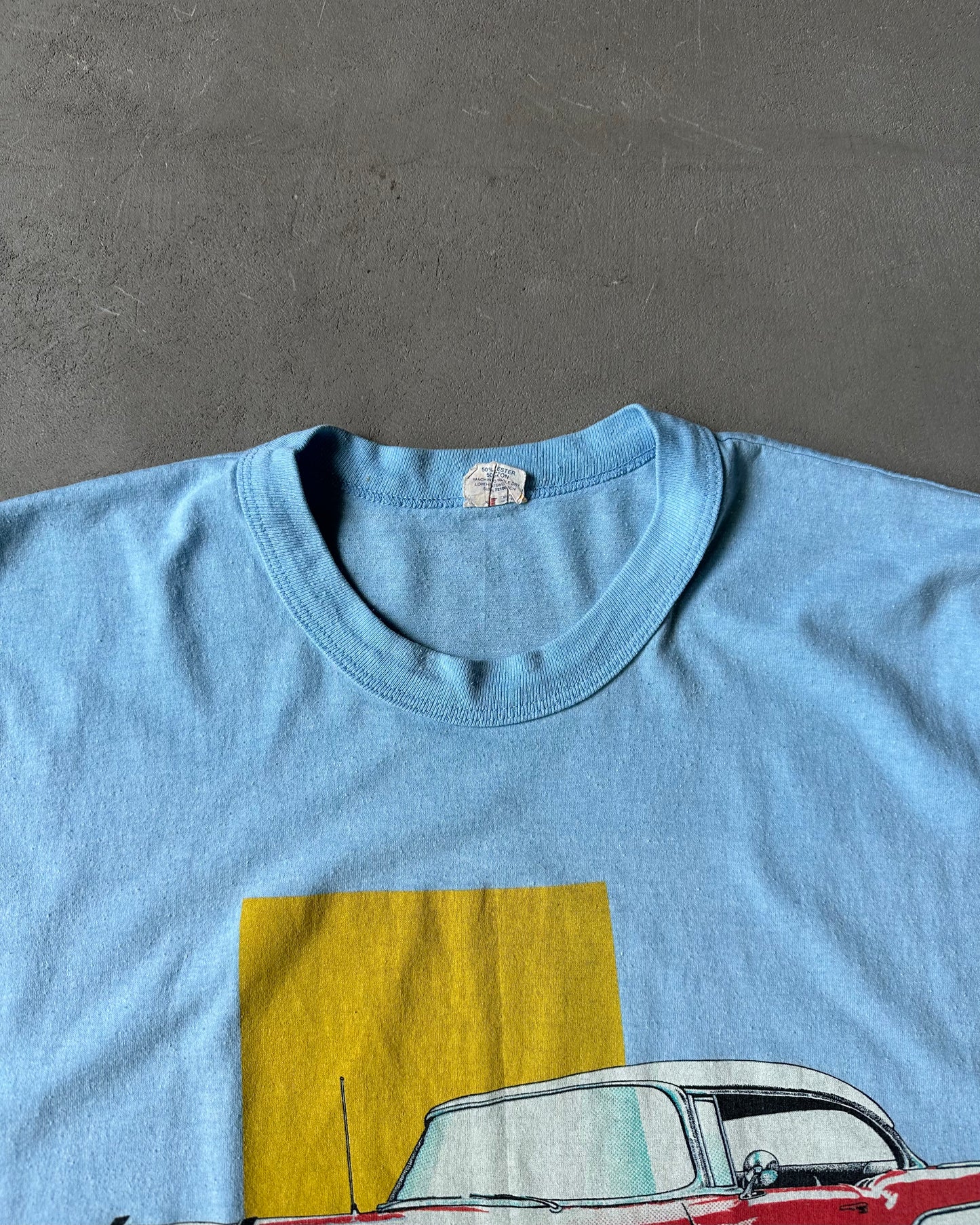 1980s - Light Blue Chevy 57 Tank Top - L/XL