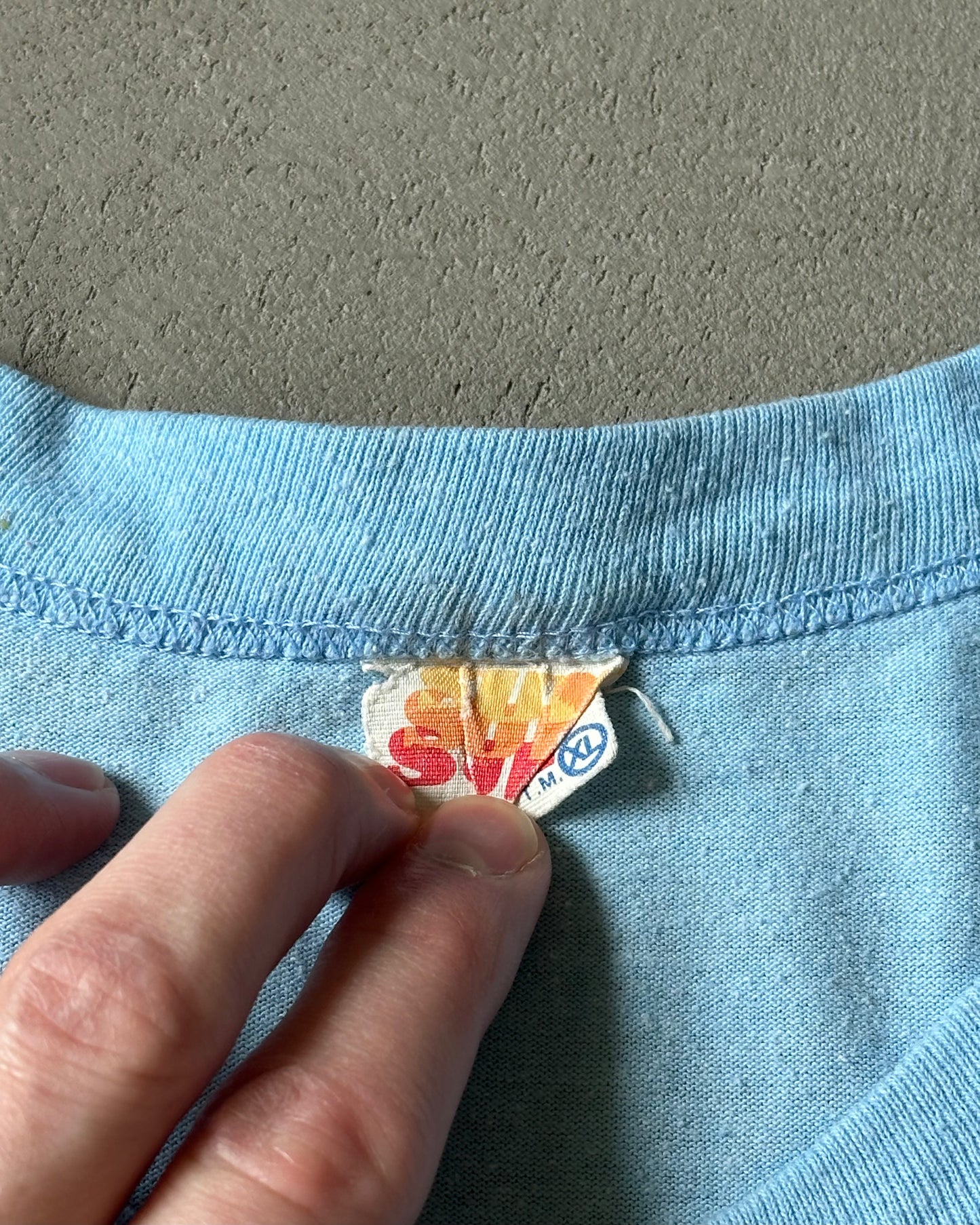 1980s - Light Blue Chevy 57 Tank Top - L/XL