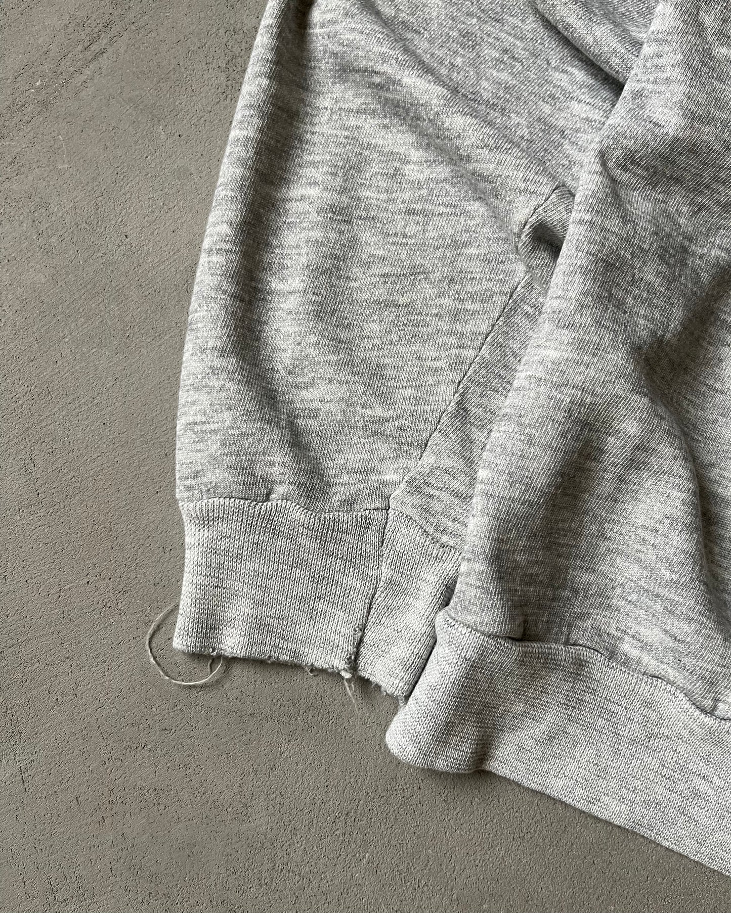 1980s - Distressed Heather Grey Northwestern Crewneck - M/L