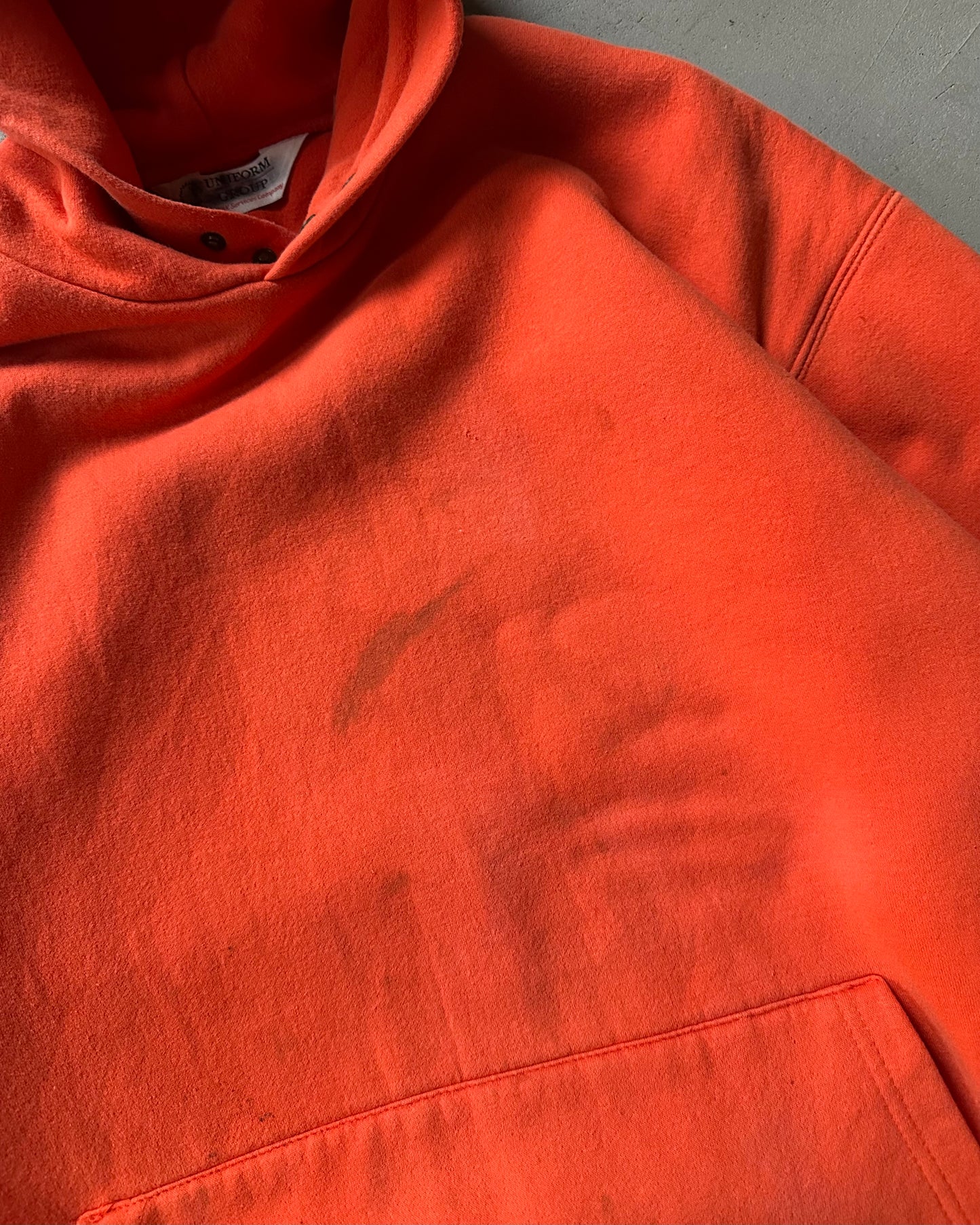 Années 1980 - Sweat à capuche Asplundh double face orange - XL