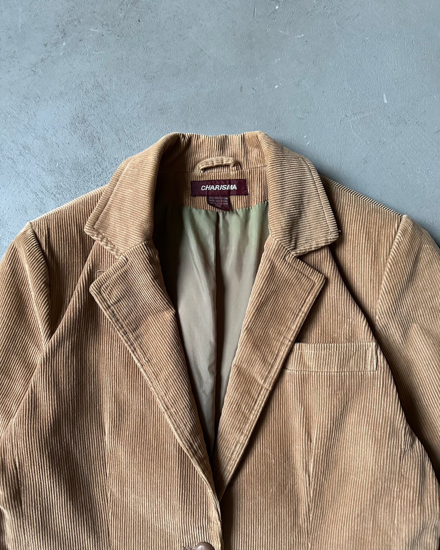 1990s - Brown Women's Corduroy Blazer - (W)M