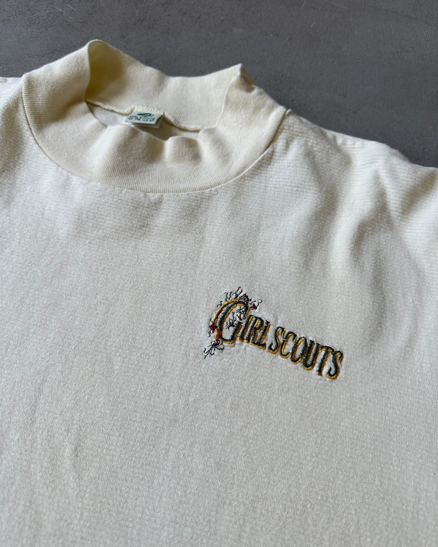 1990s - Light Yellow Girl Scouts Longsleeve - XL
